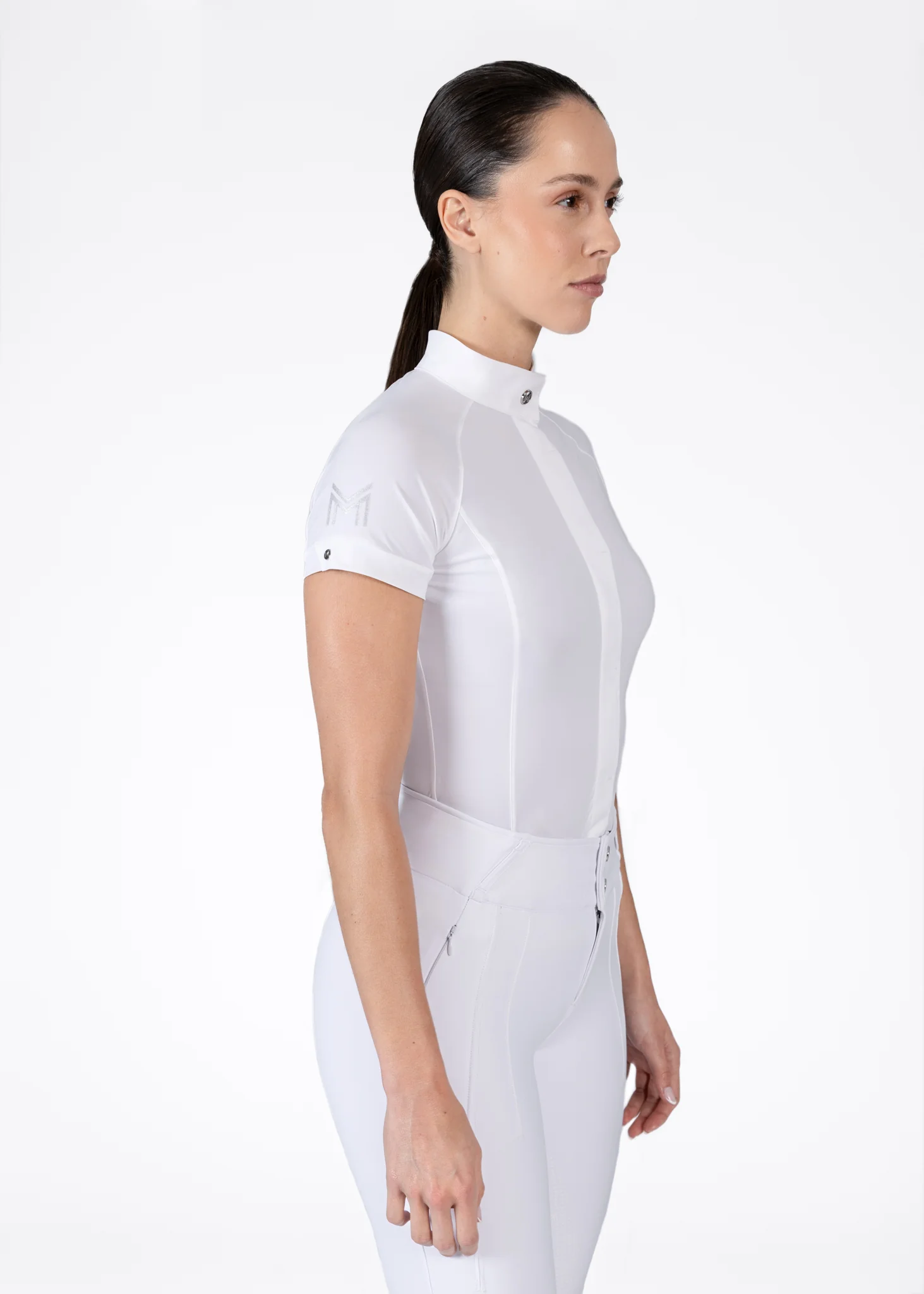 Aira Short Sleeve Show Shirt (White) - Image 4