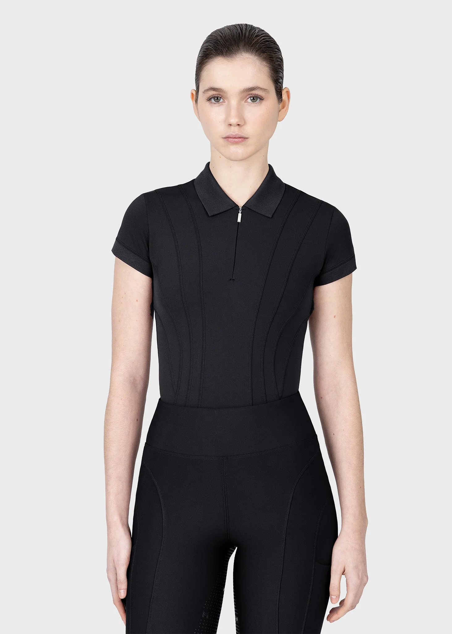 Arc Short Sleeve Polo Shirt (Black)