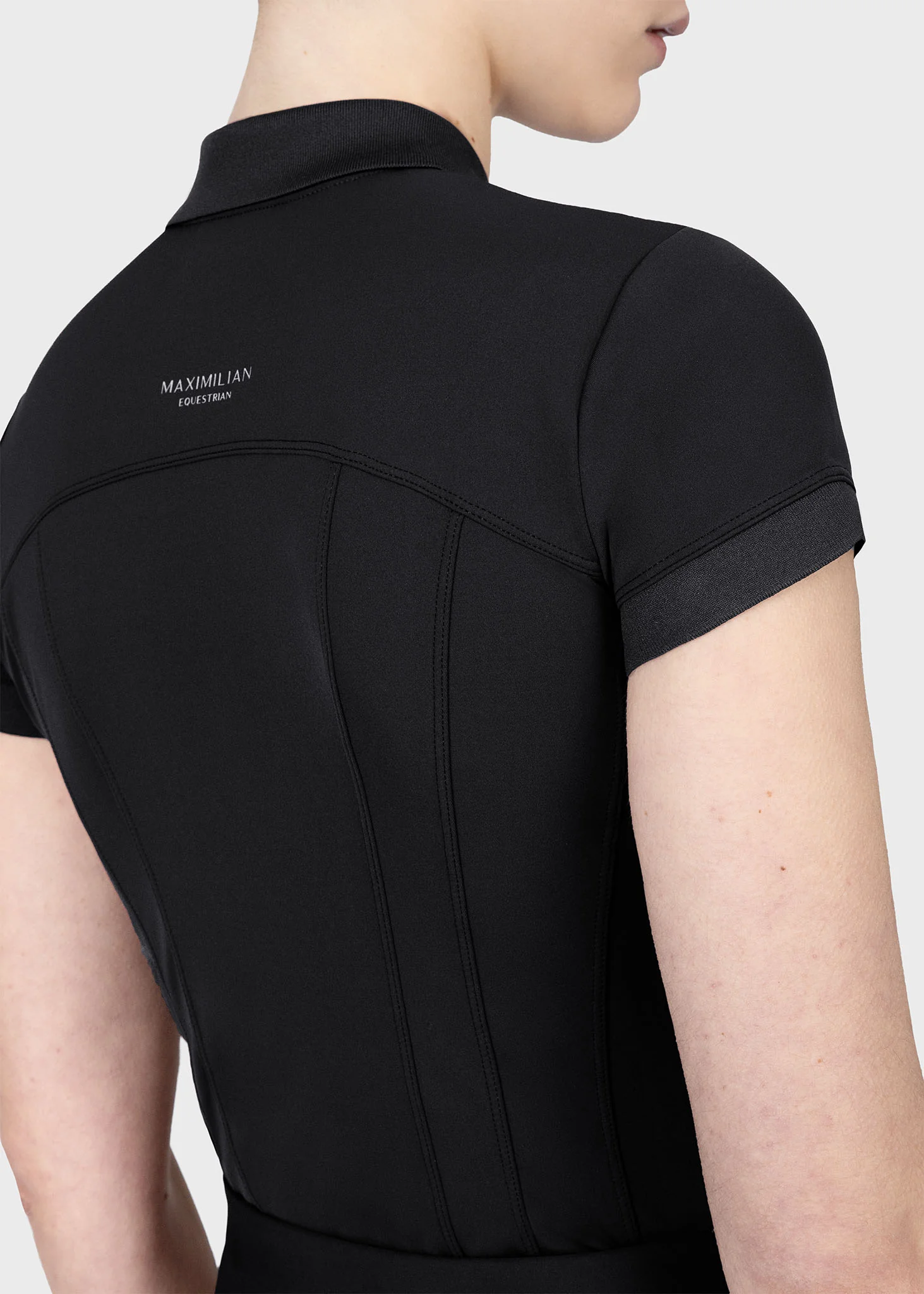 Arc Short Sleeve Polo Shirt (Black) - Image 7