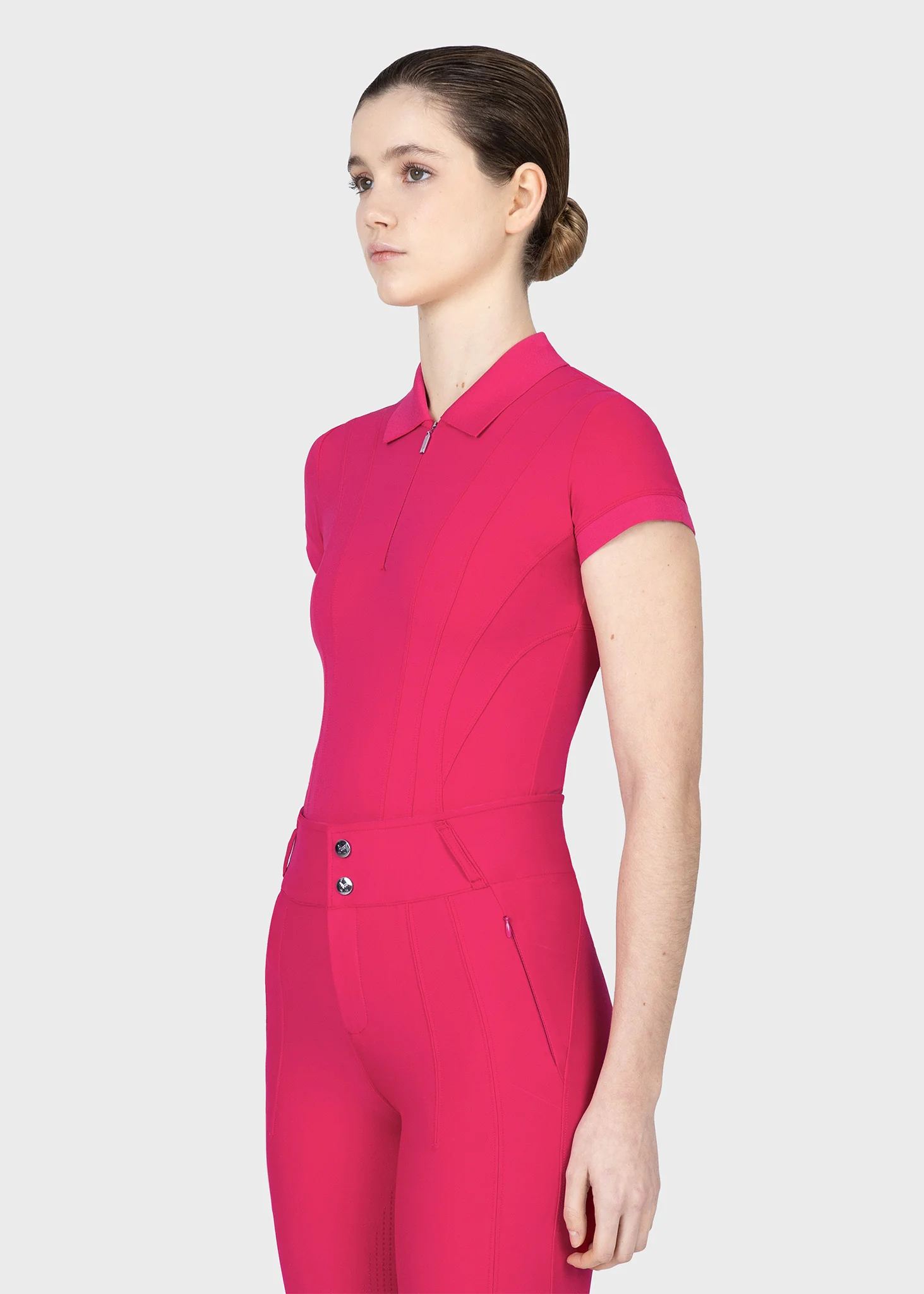Arc Short Sleeve Polo Shirt (Cranberry) - Image 2