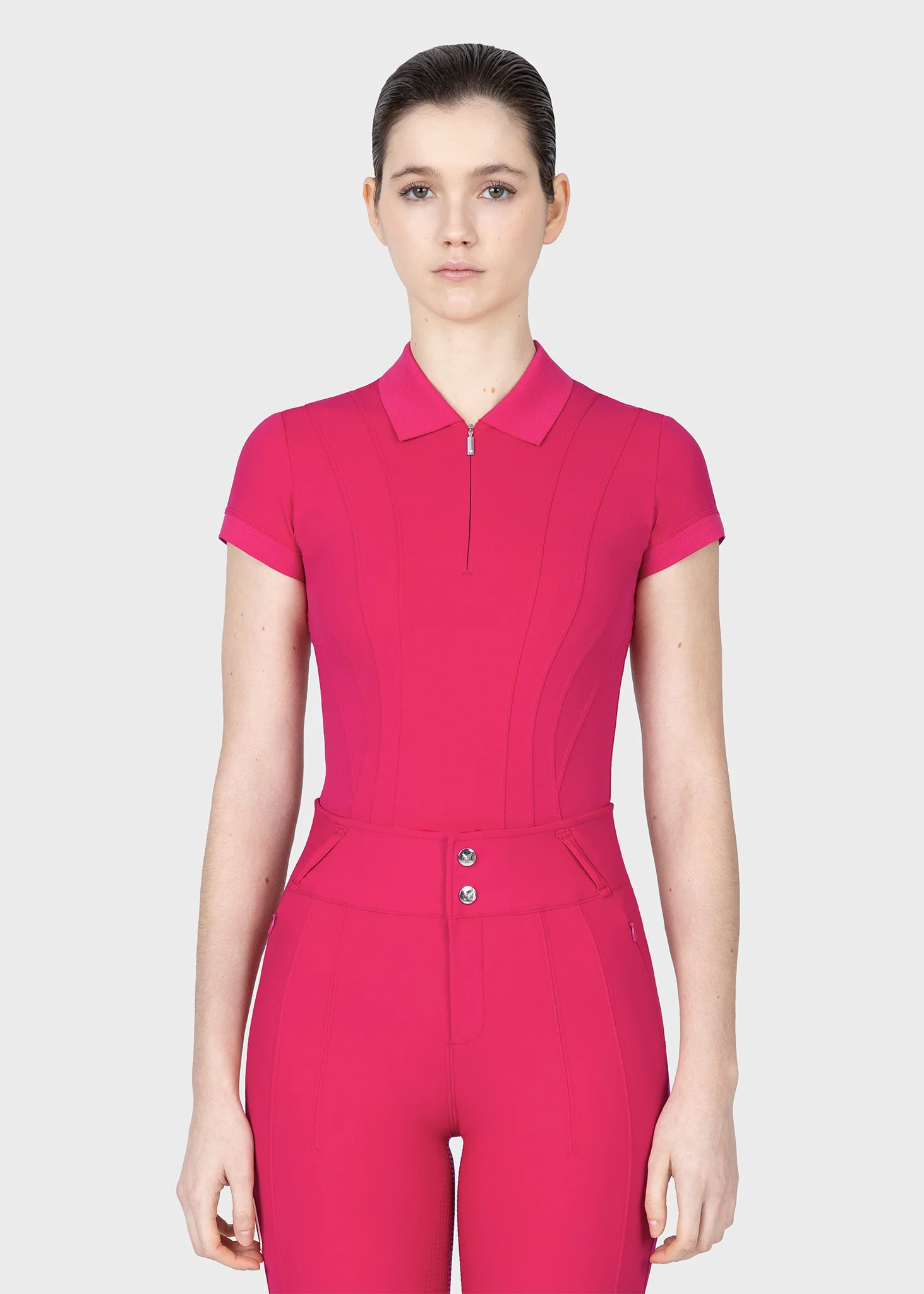 Arc Short Sleeve Polo Shirt (Cranberry) - Image 6