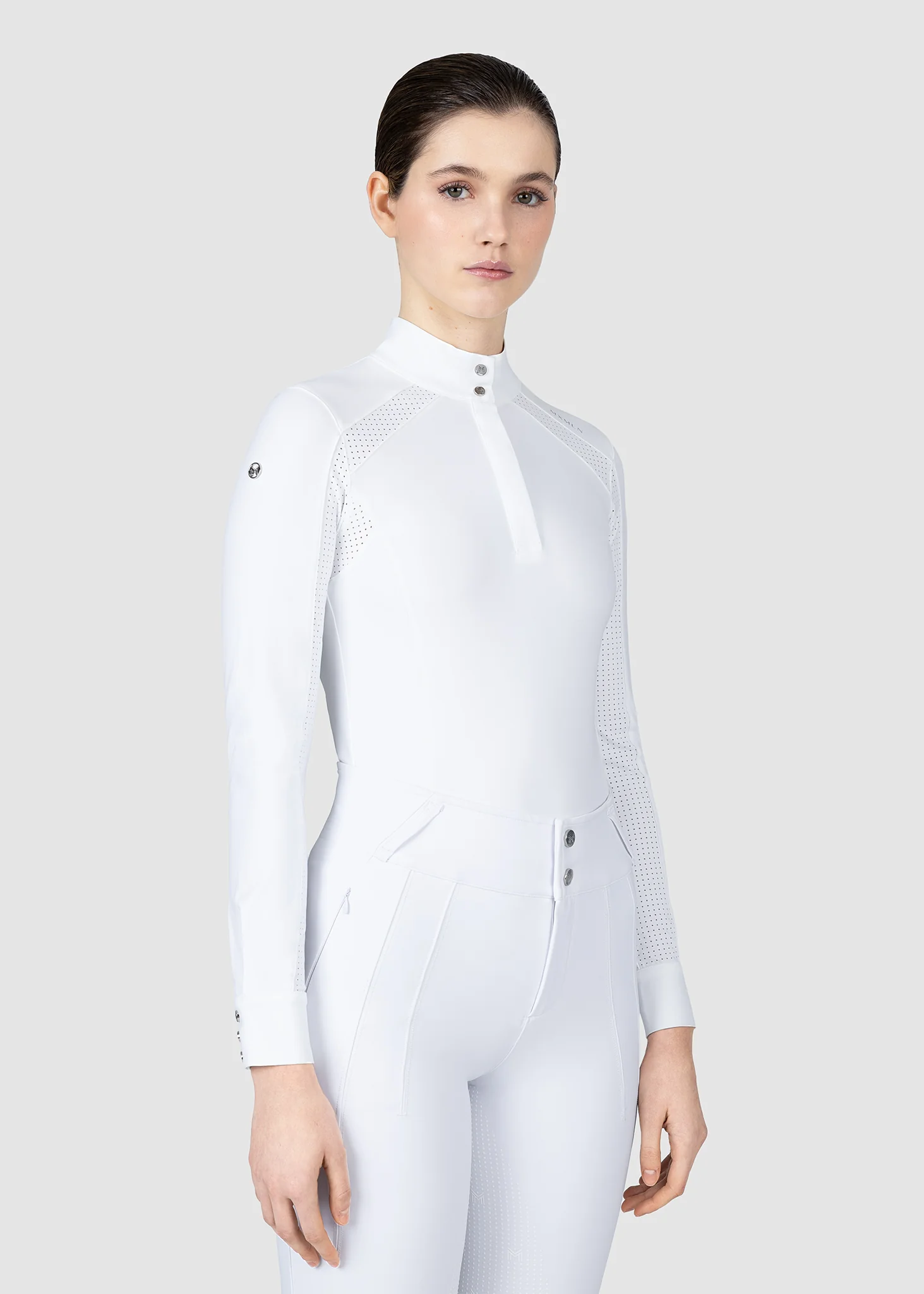 Aveen Long Sleeve Show Shirt (White)