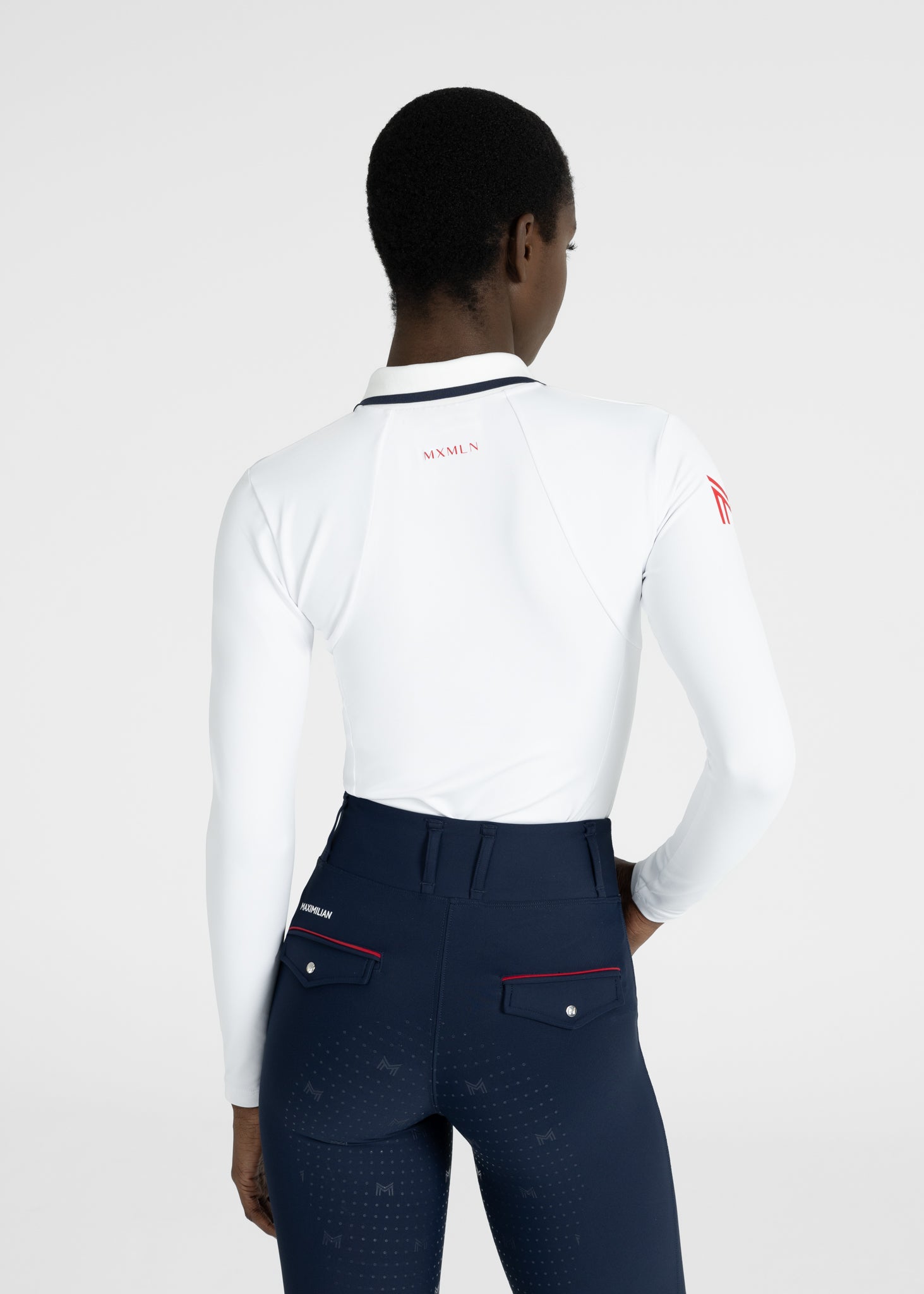 Concept Long Sleeve Polo Shirt (White) - Image 5
