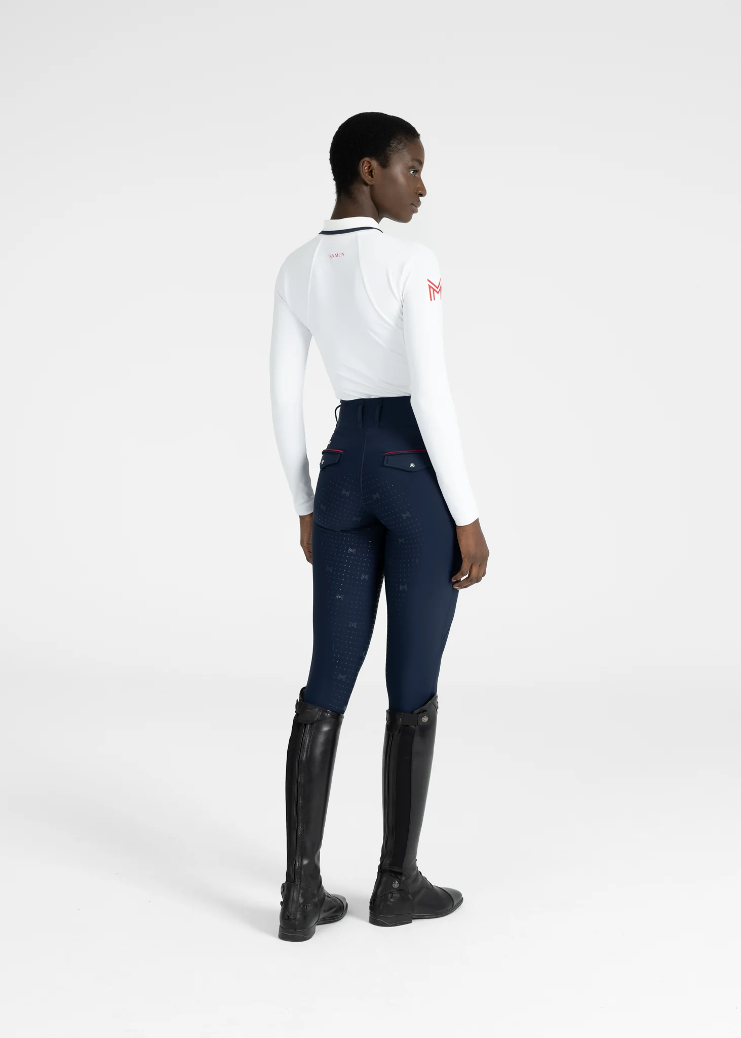 Concept Long Sleeve Polo Shirt (White) - Image 9