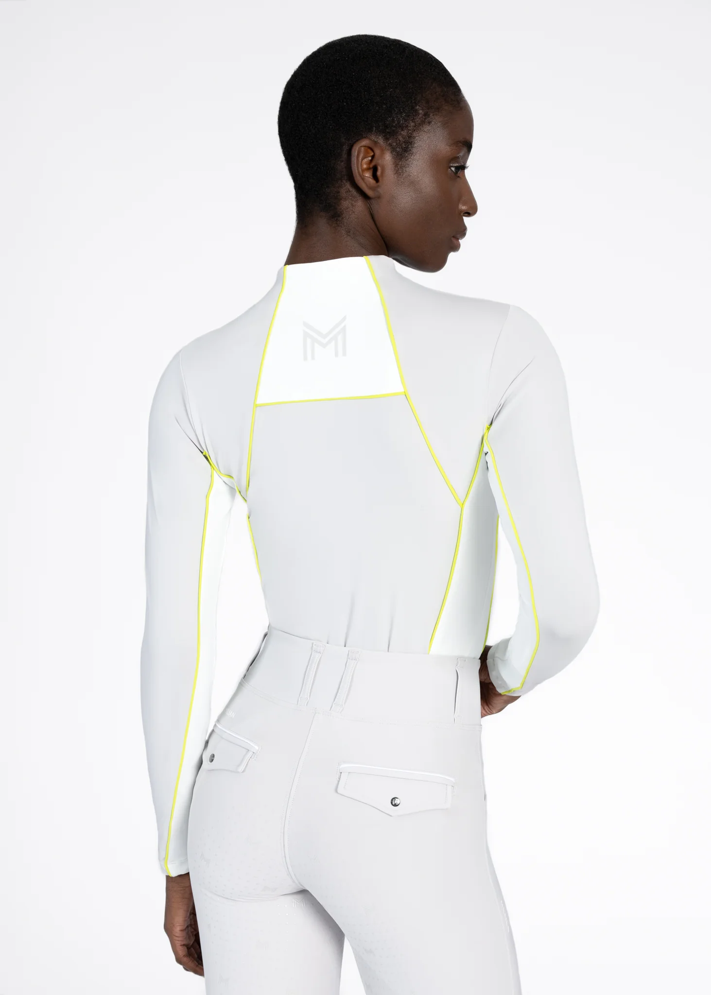 Contrast Long Sleeve Base Layer (Glacier/Lime) - Image 3