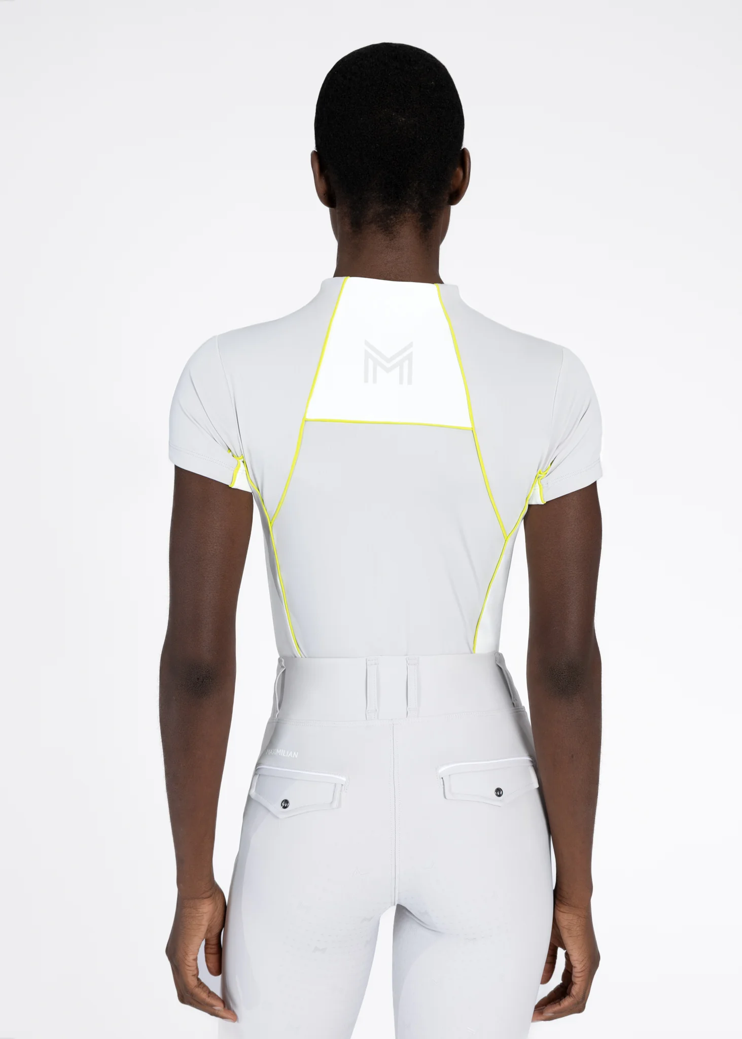 Contrast Short Sleeve Base Layer (Glacier/Lime) - Image 3
