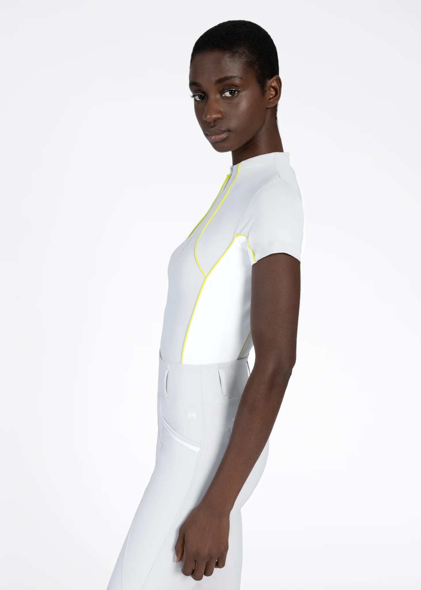 Contrast Short Sleeve Base Layer (Glacier/Lime) - Image 4