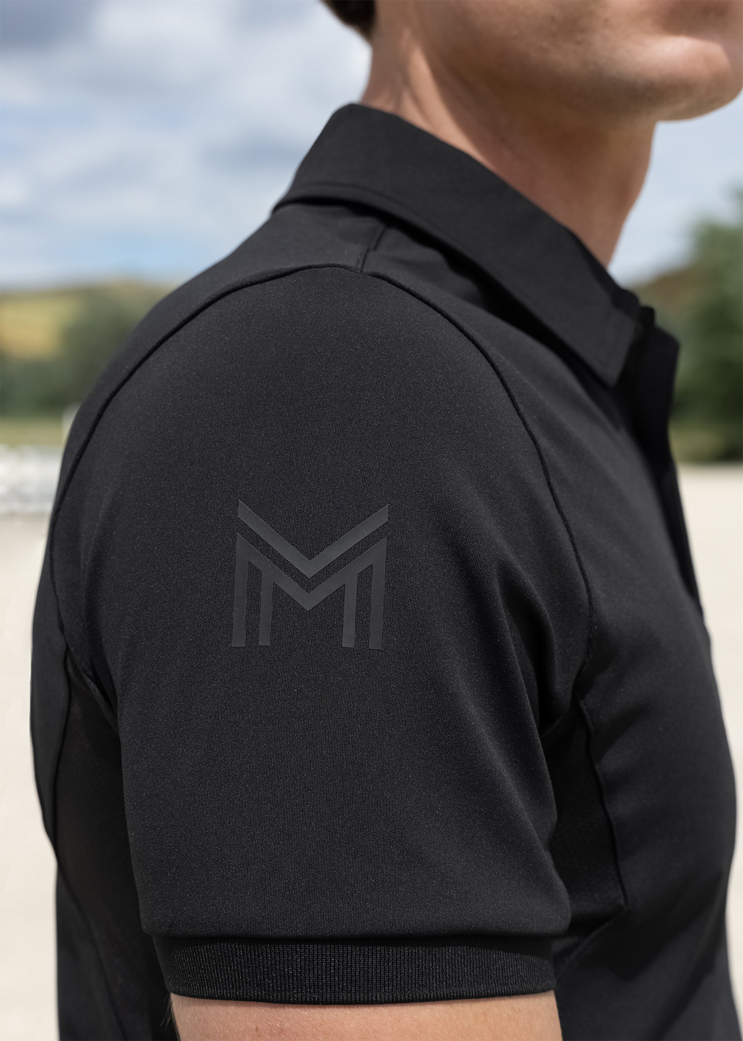 Cross Polo Shirt (Black) - Image 6