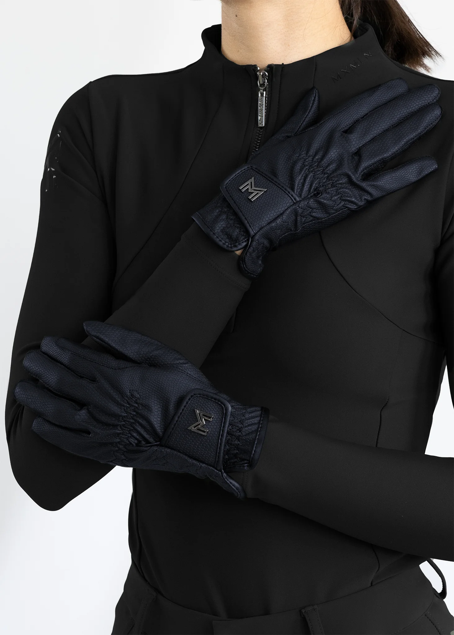 Emblem Riding Gloves (Navy) - Image 2