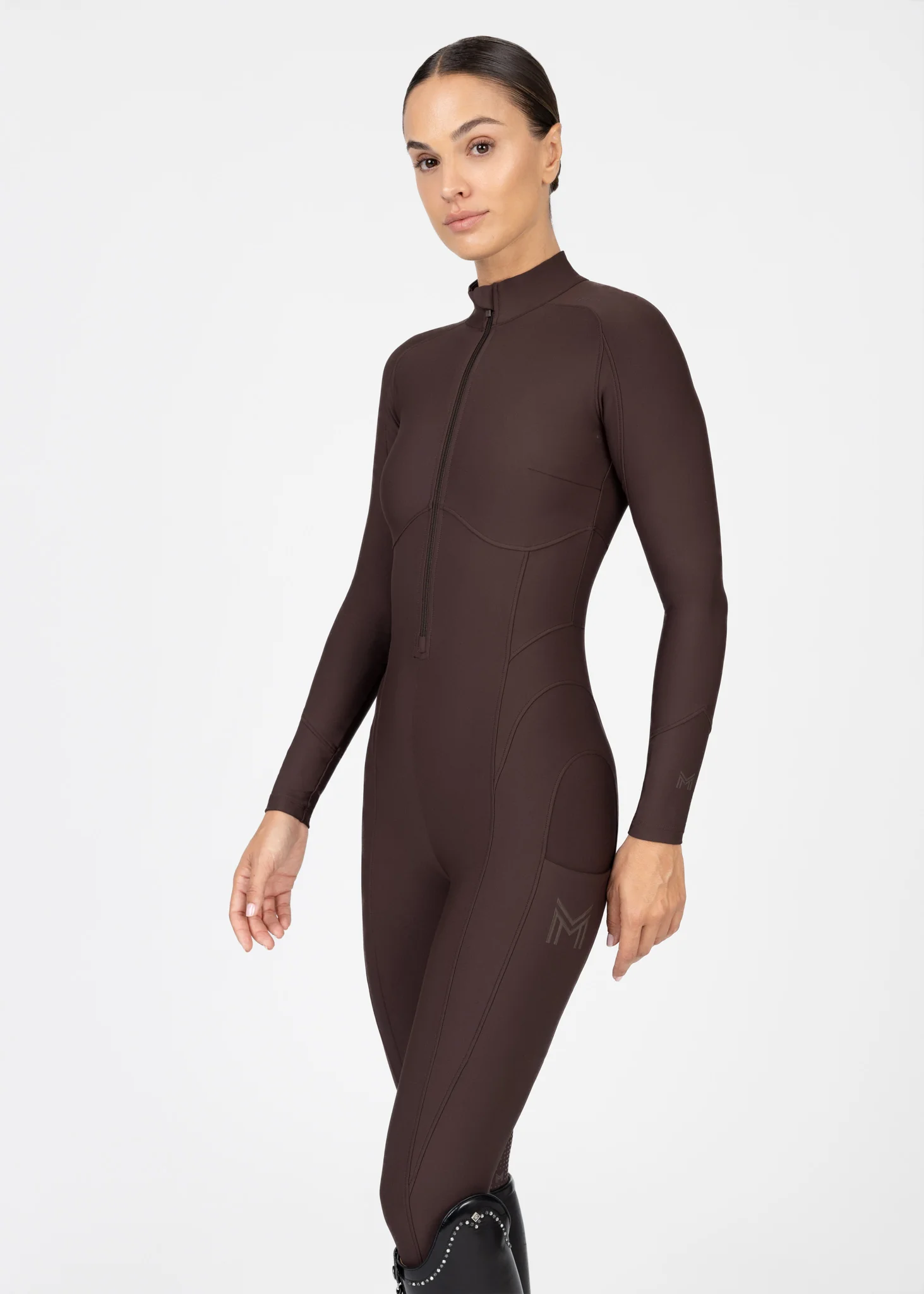 Femme Riding Jumpsuit (Chocolate) - Image 2
