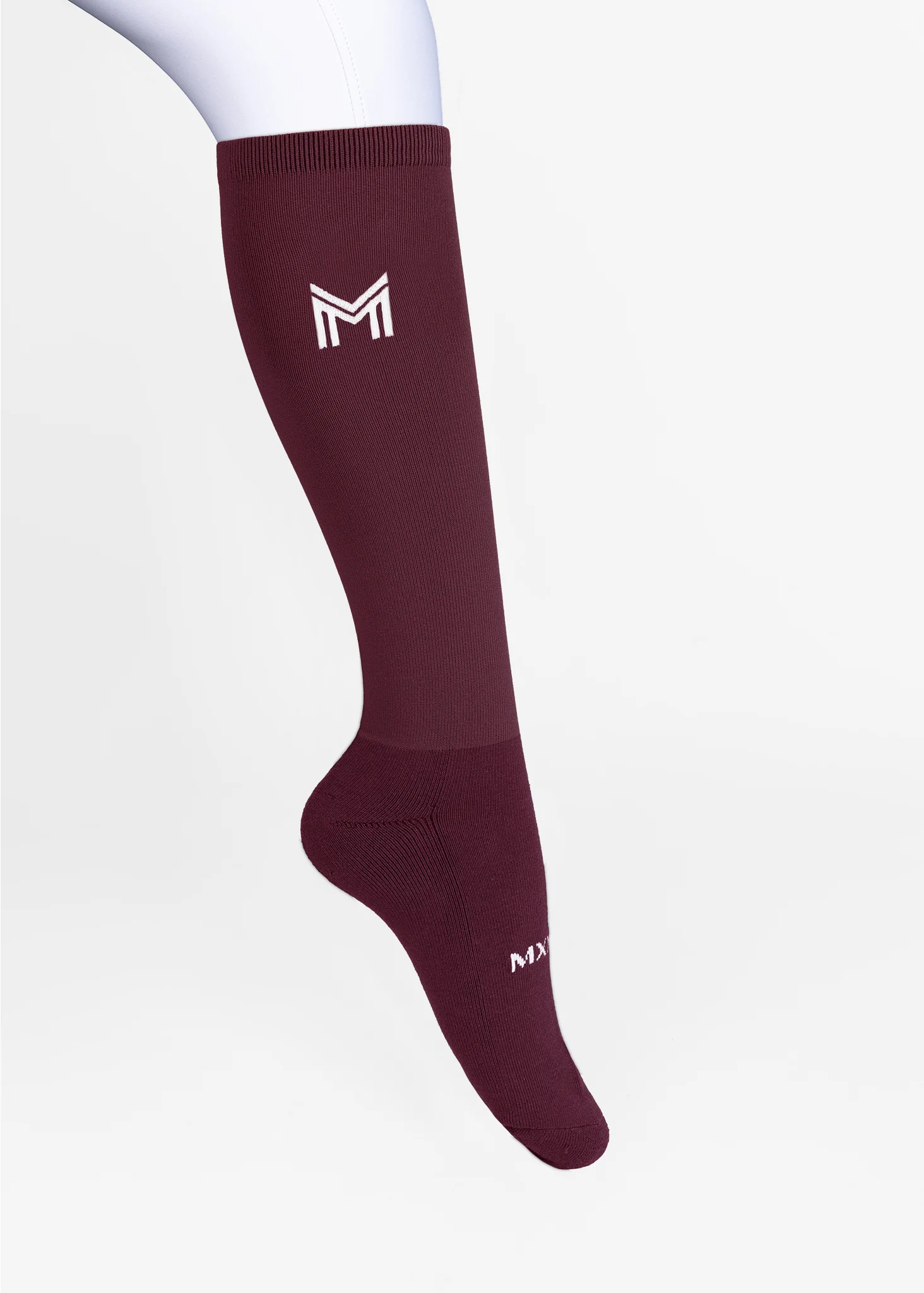 Flag Riding Socks (Burgundy)