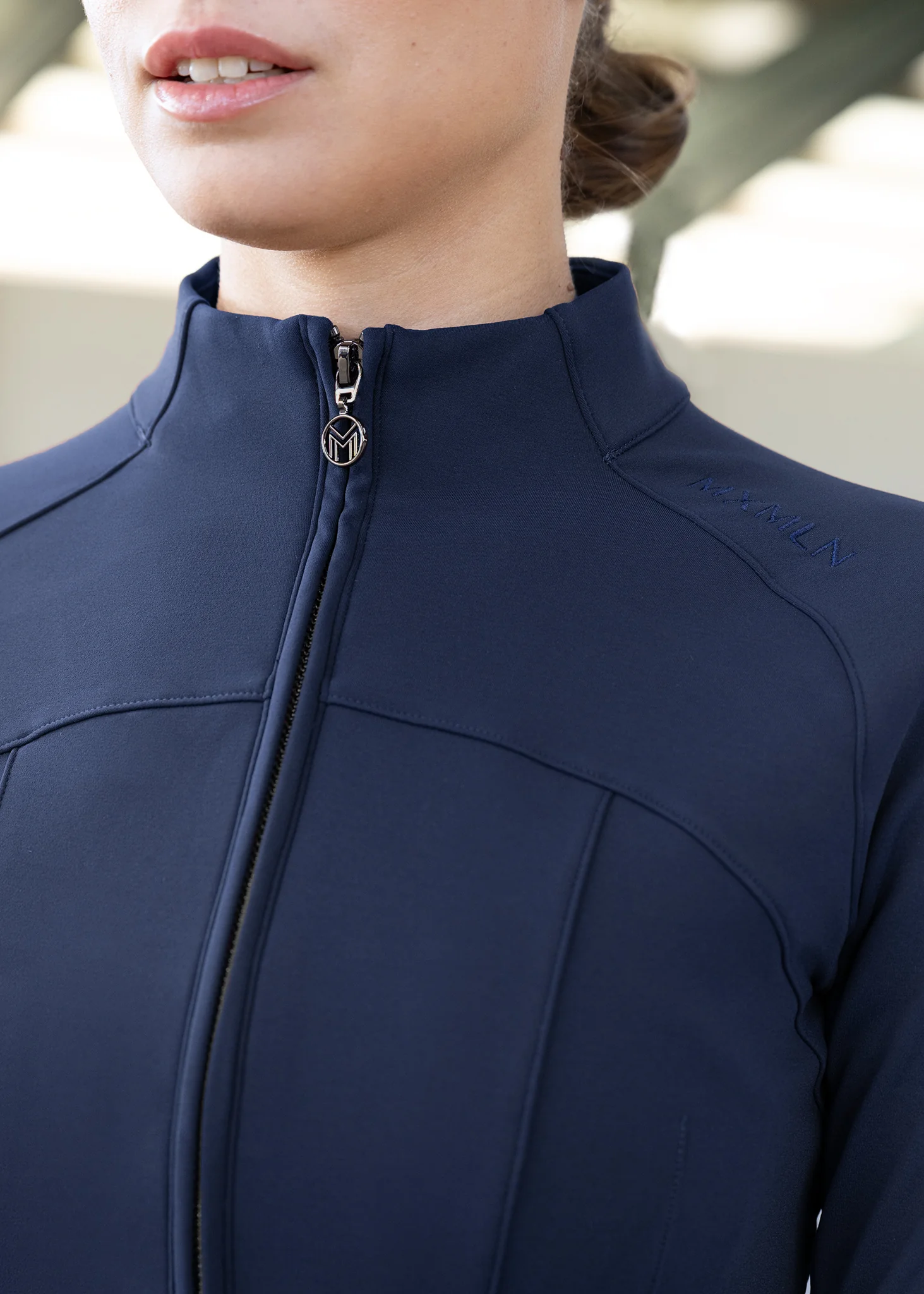 Contour Fleeced Jacket (Navy) - Image 5