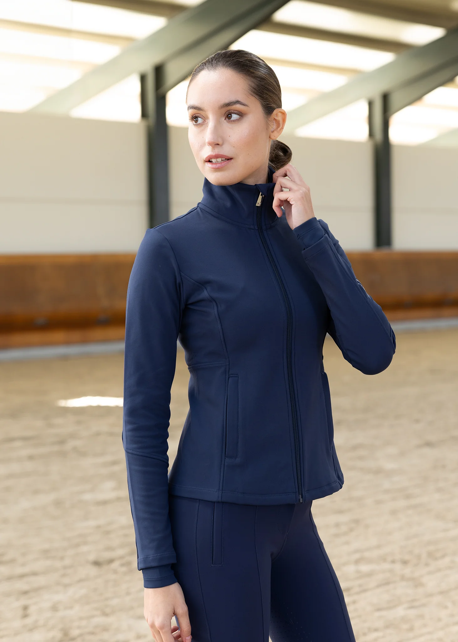 Vera Fleeced Jacket (Navy) - Image 3