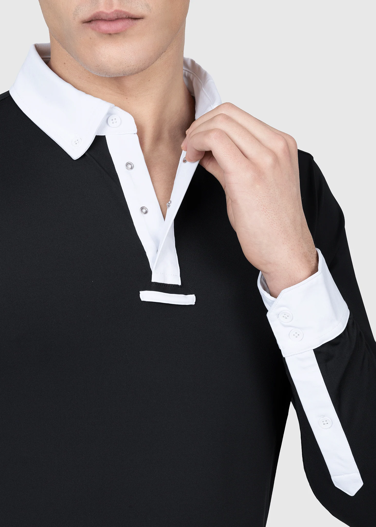 Focus Long Sleeve Competition Shirt (Black) - Image 5