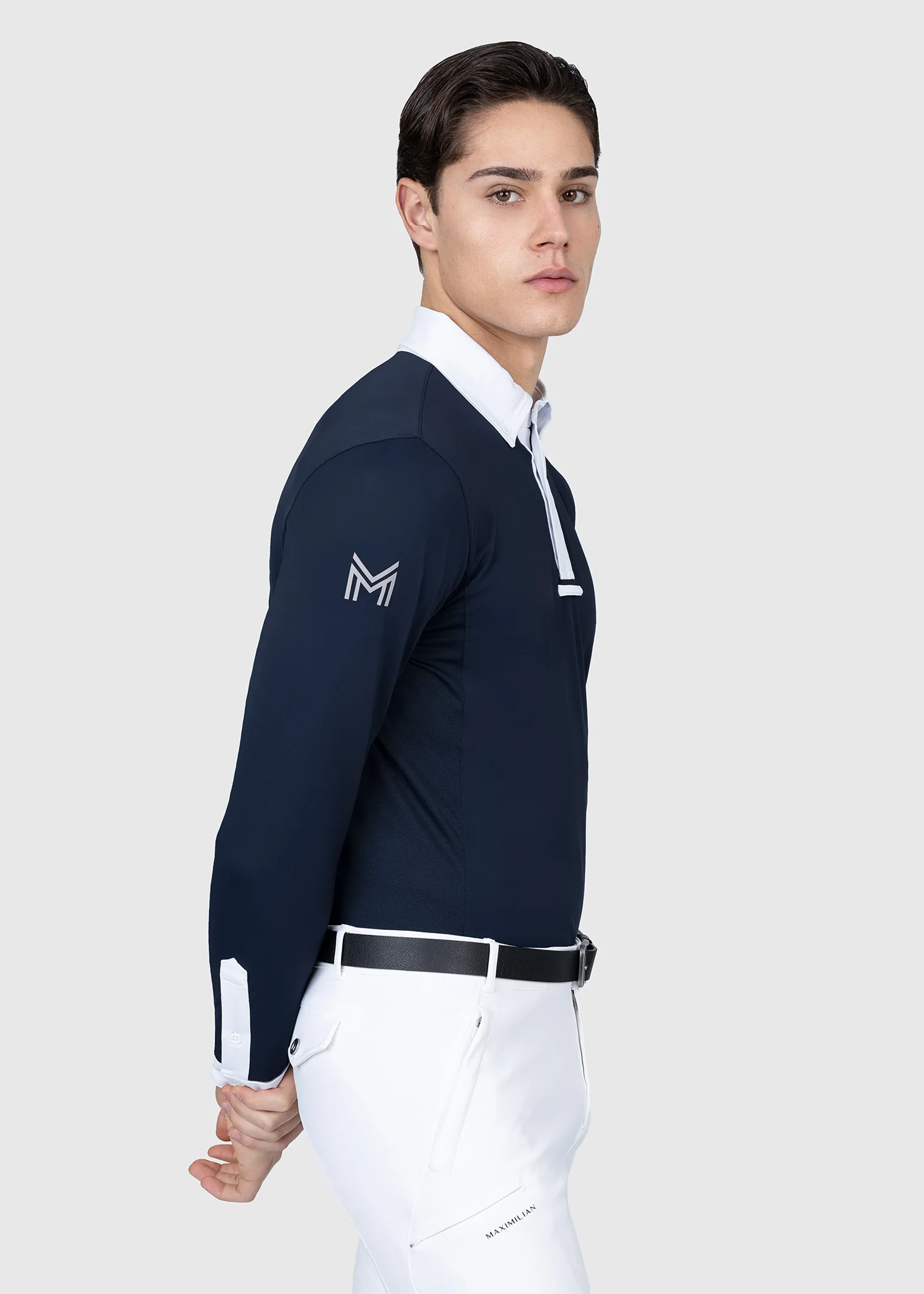 Focus Long Sleeve Competition Shirt (Navy) - Image 4