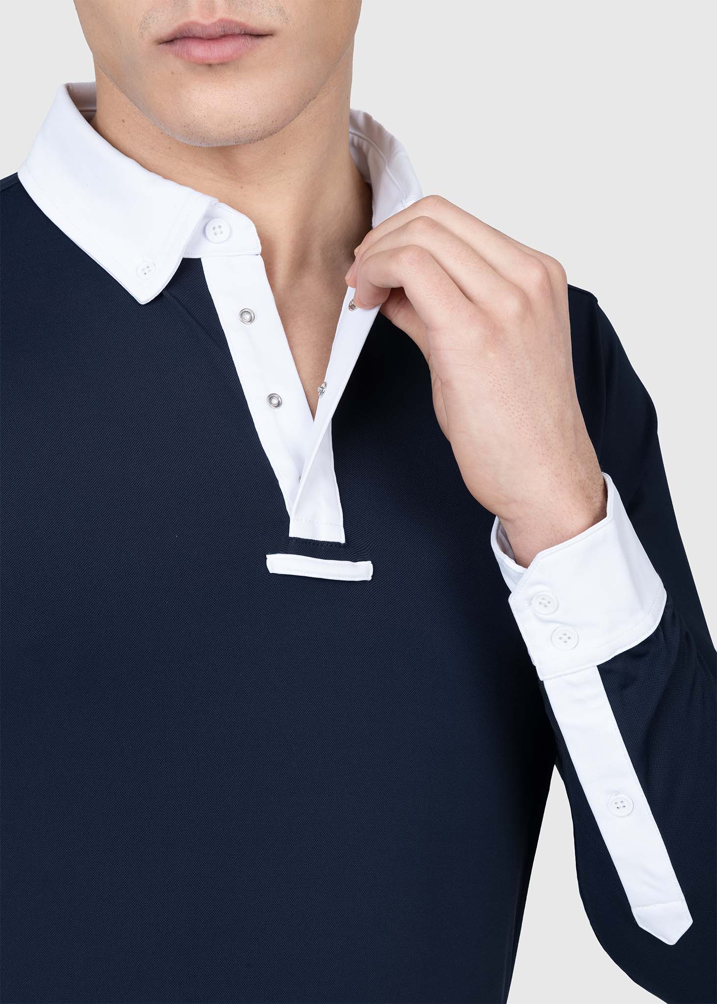 Focus Long Sleeve Competition Shirt (Navy) - Image 5