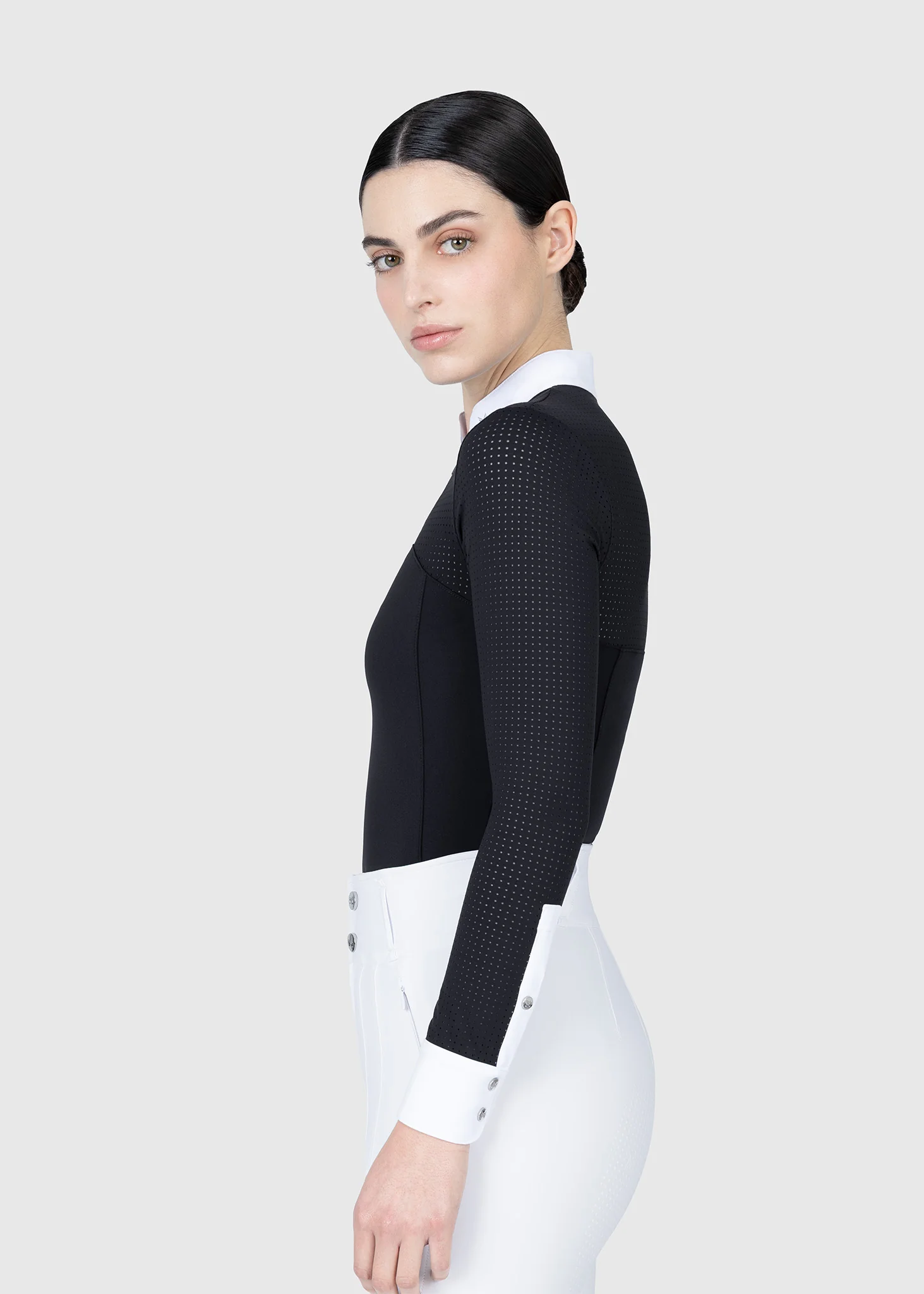 Grace Long Sleeve Show Shirt (Black) - Image 3