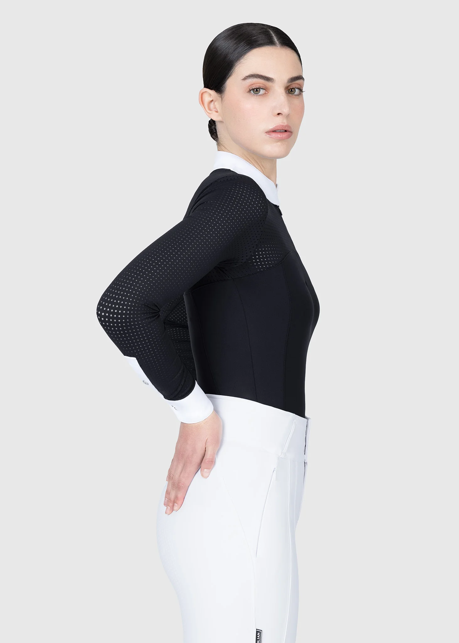 Grace Long Sleeve Show Shirt (Black) - Image 5