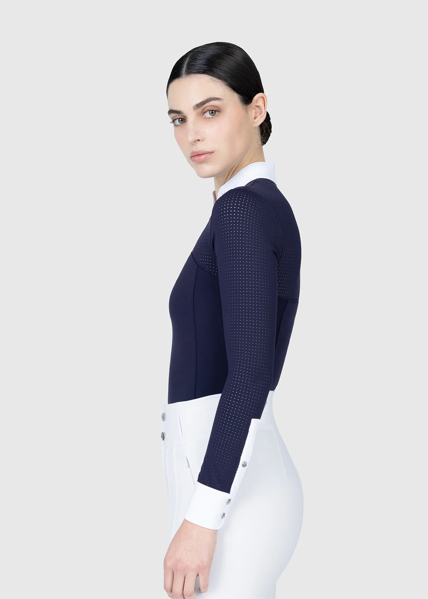 Grace Long Sleeve Show Shirt (Navy) - Image 3