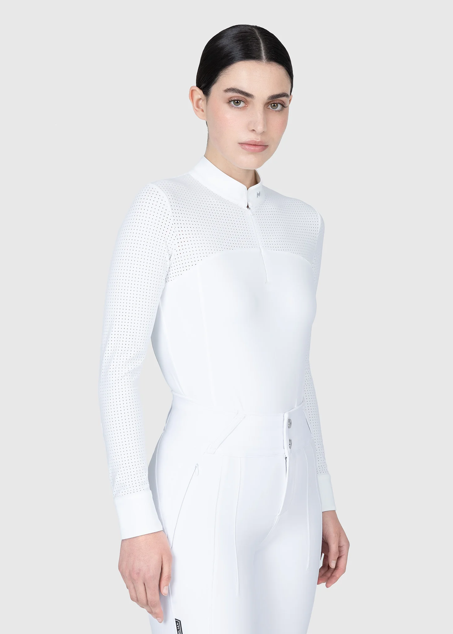 Grace Long Sleeve Show Shirt (White) - Image 6