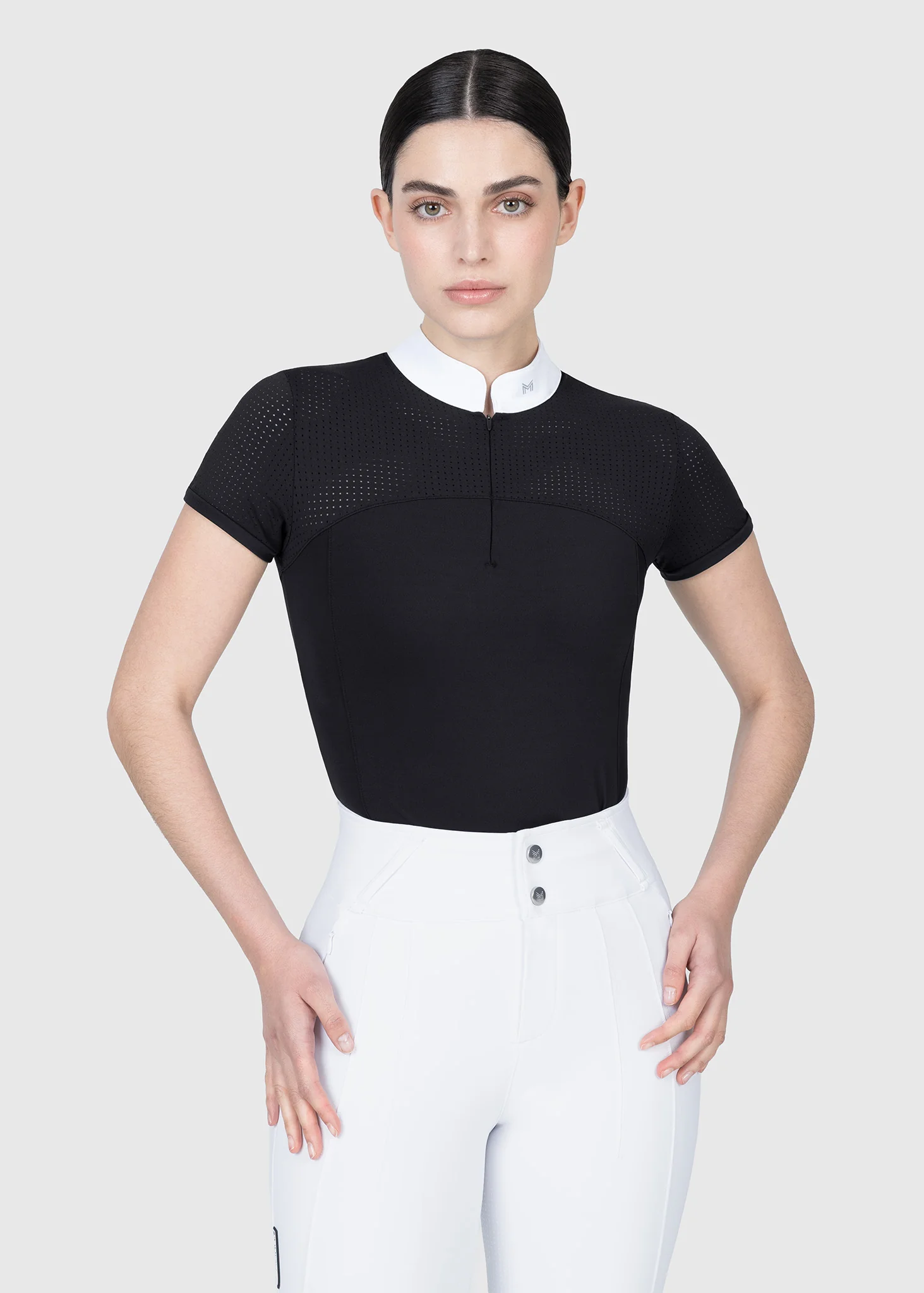 Grace Short Sleeve Show Shirt (Black) - Image 2