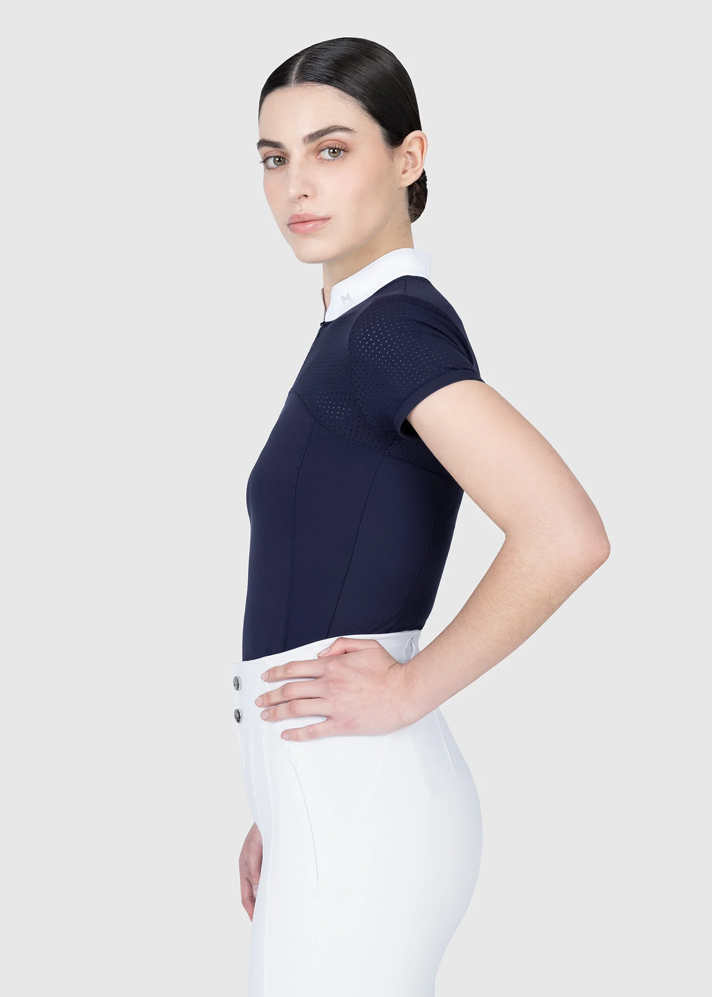 Grace Short Sleeve Show Shirt (Navy) - Image 2