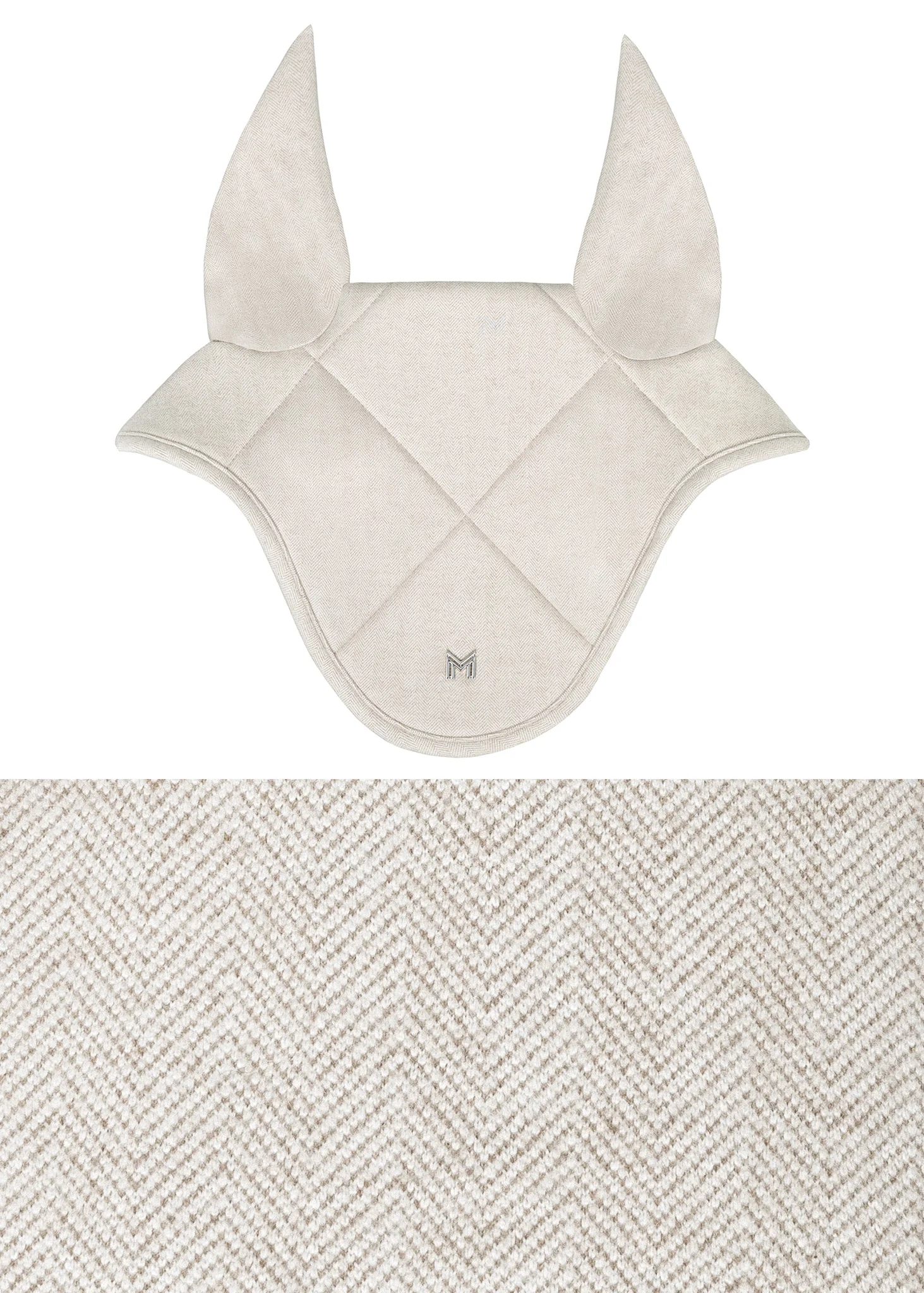 Herringbone Ear Bonnet (Beige)