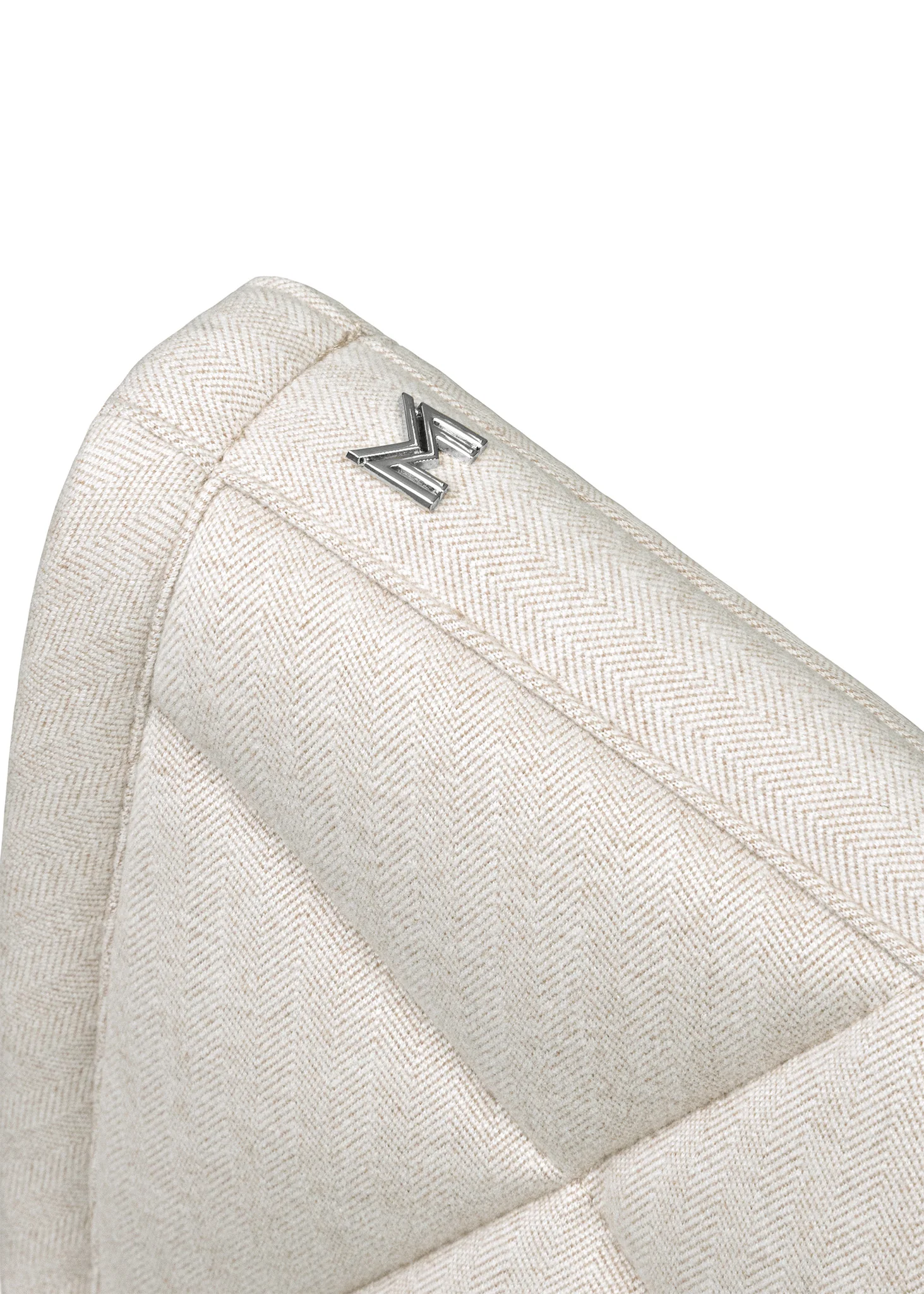 Herringbone Jumping Saddle Pad (Beige) - Image 5