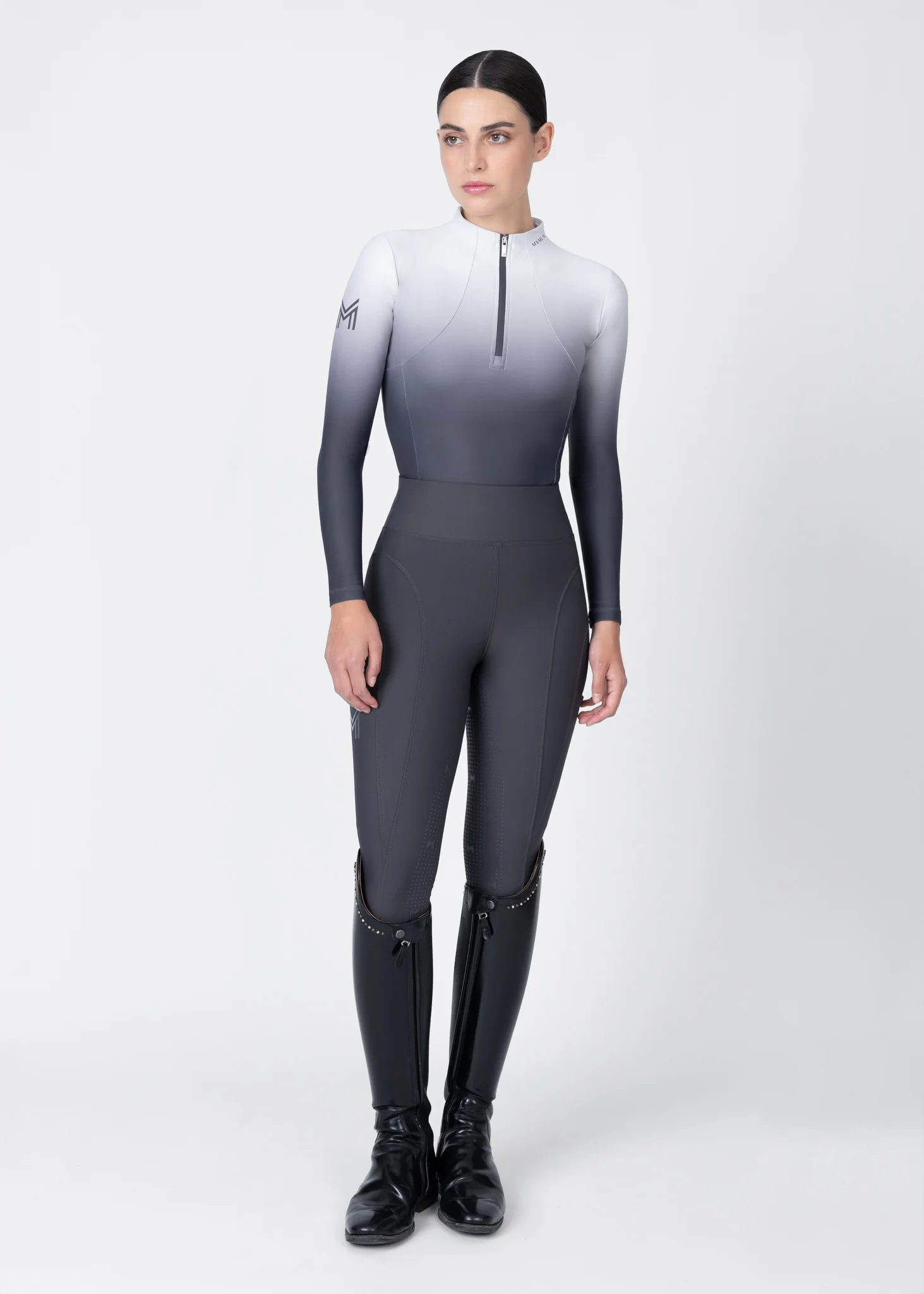 Ombré Long Sleeve Base Layer (Graphite) - Image 7