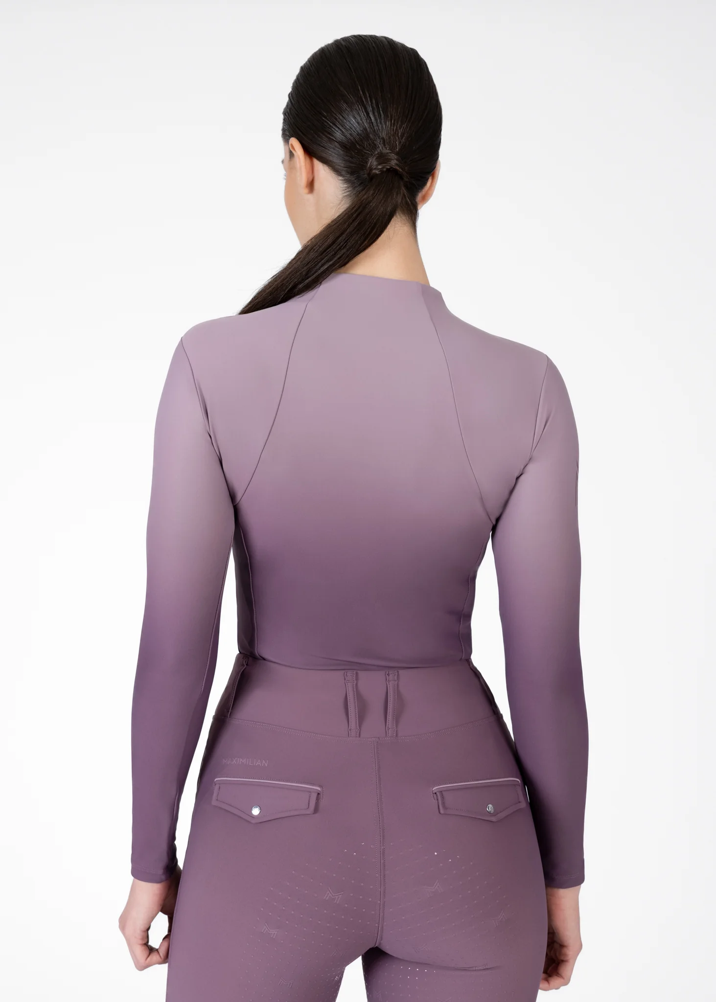 Ombré Long Sleeve Base Layer (Plum/Orchid) - Image 3