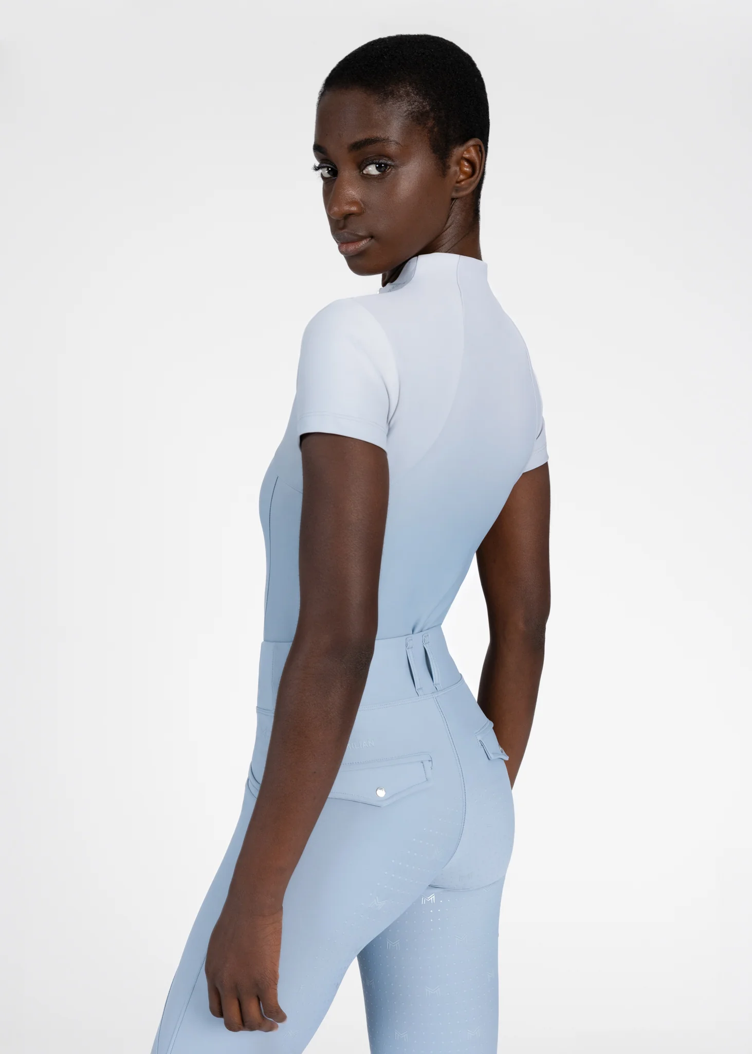 Ombré Short Sleeve Base Layer (Aqua) - Image 3