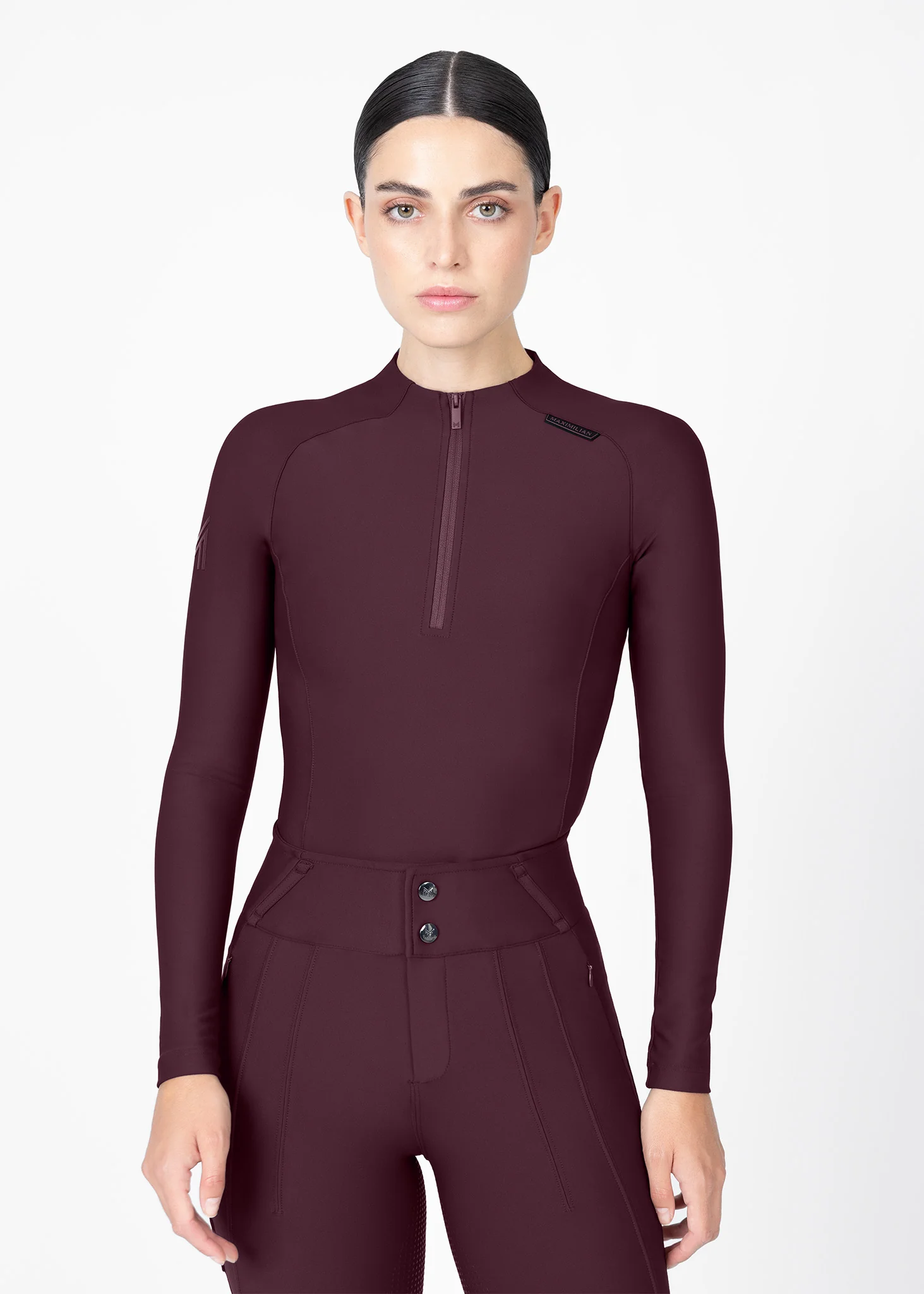 Origin Long Sleeve Base Layer (Burgundy) - Image 2