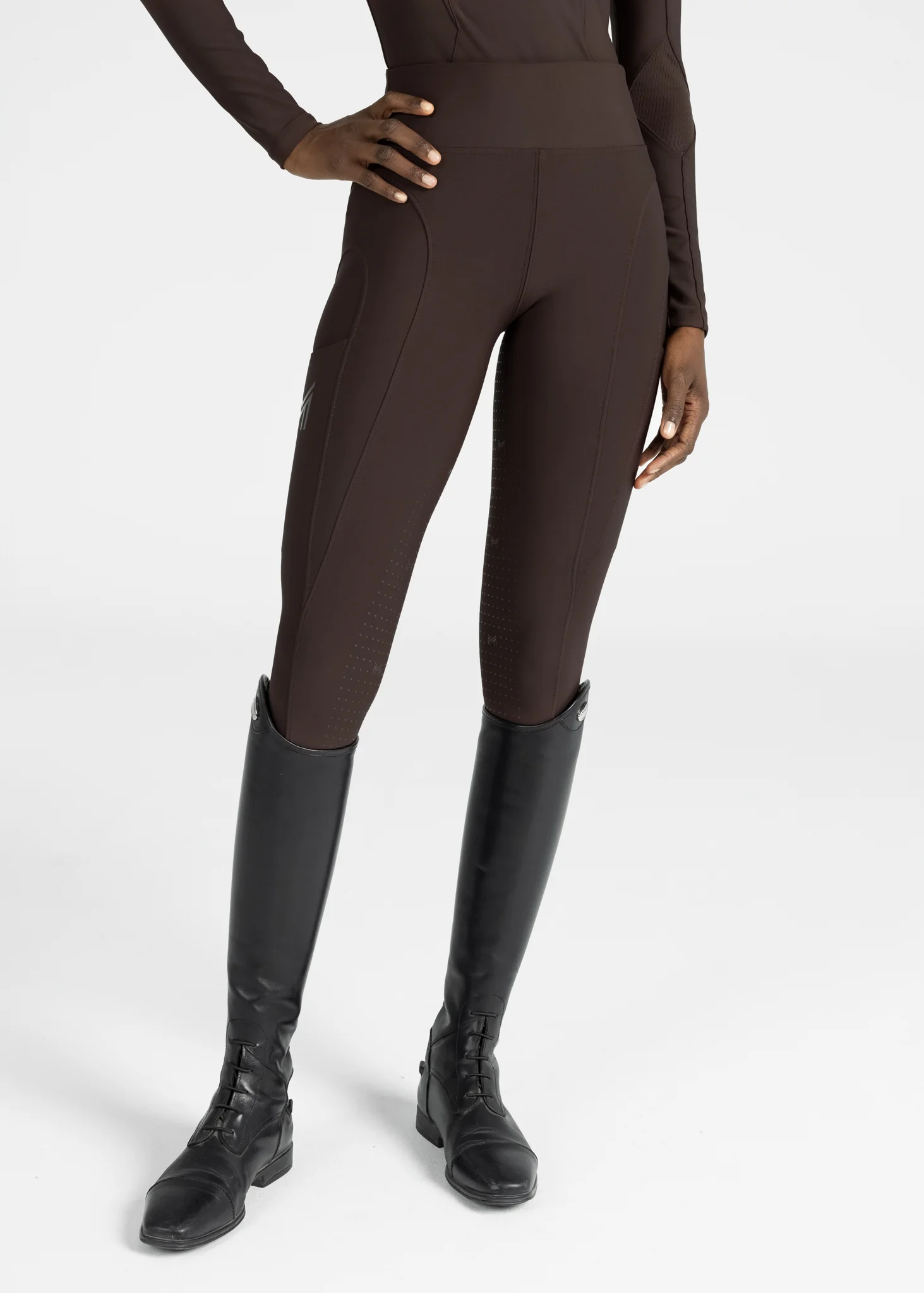 Outline Riding Leggings (Chocolate) - Image 7