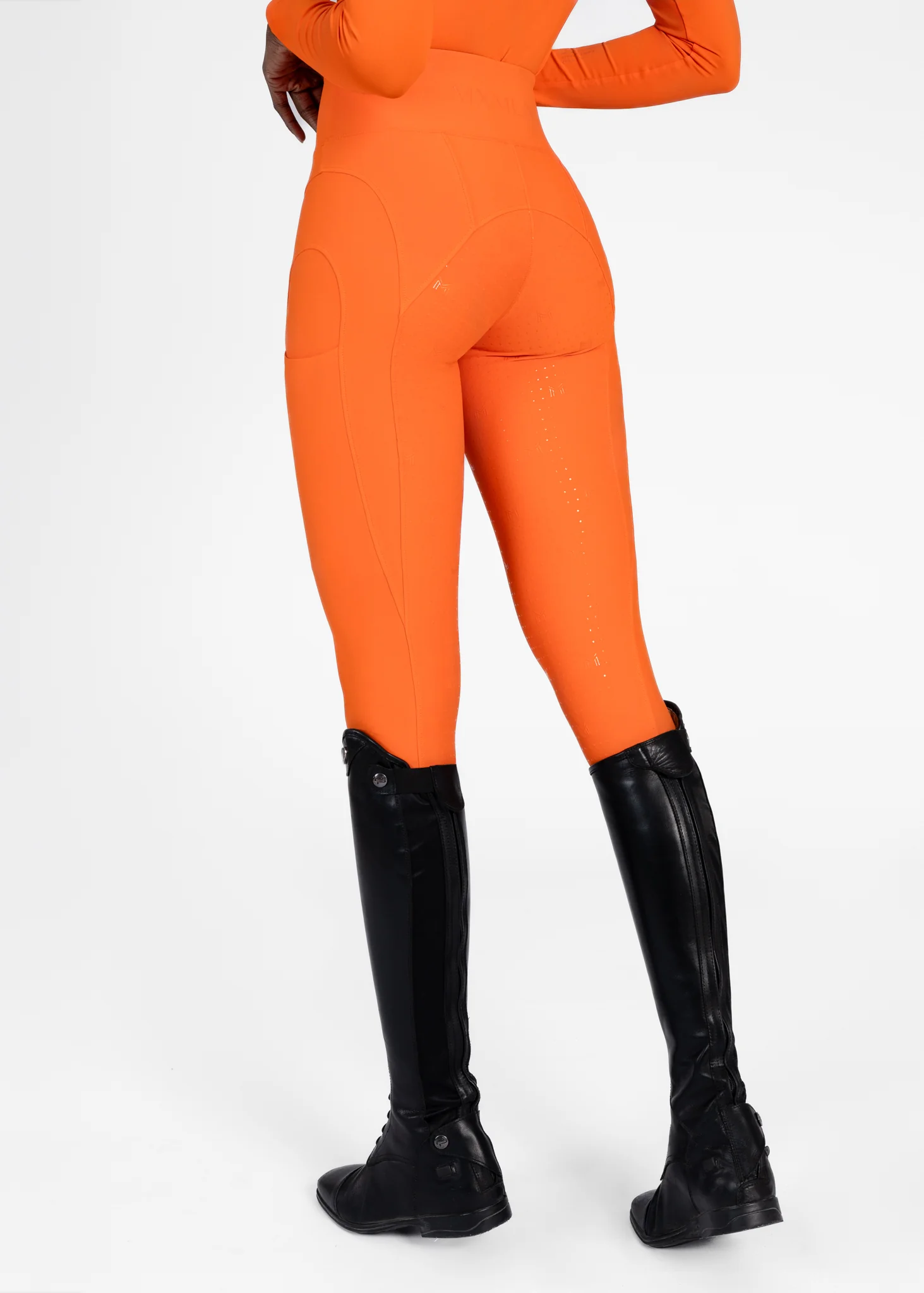 Outline Riding Leggings (Tangerine) - Image 2