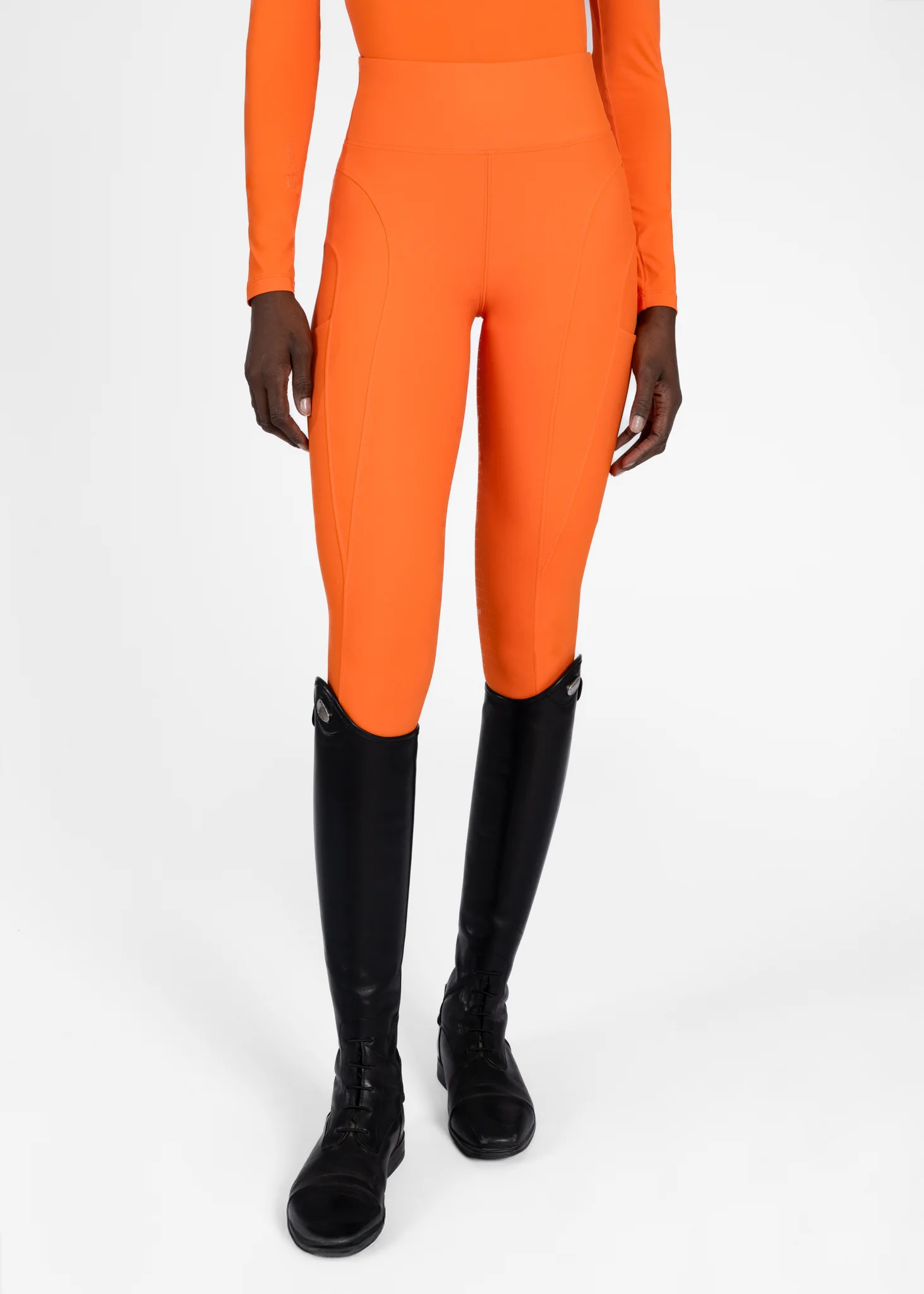 Outline Riding Leggings (Tangerine) - Image 3
