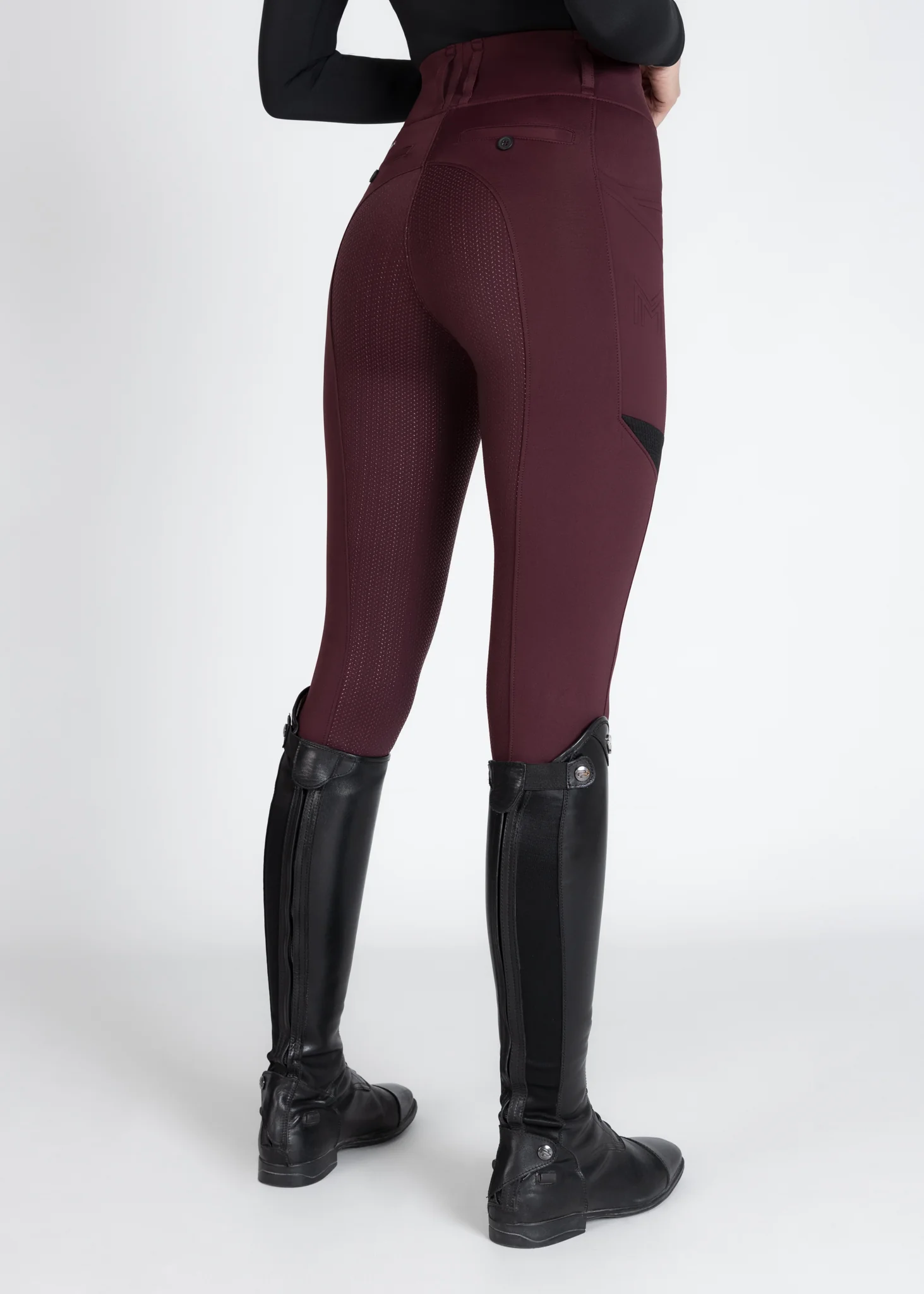Tech Riding Leggings (Burgundy) - Image 2