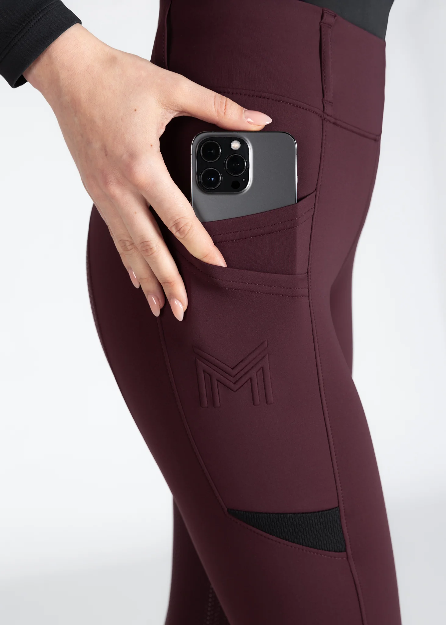 Tech Riding Leggings (Burgundy) - Image 6