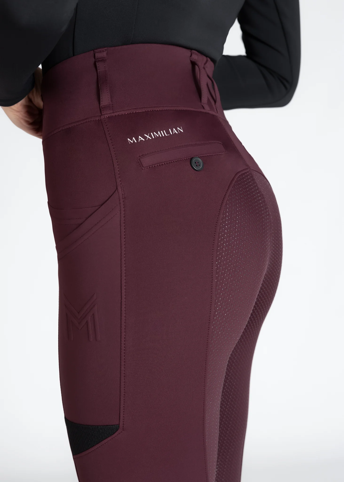 Tech Riding Leggings (Burgundy) - Image 7