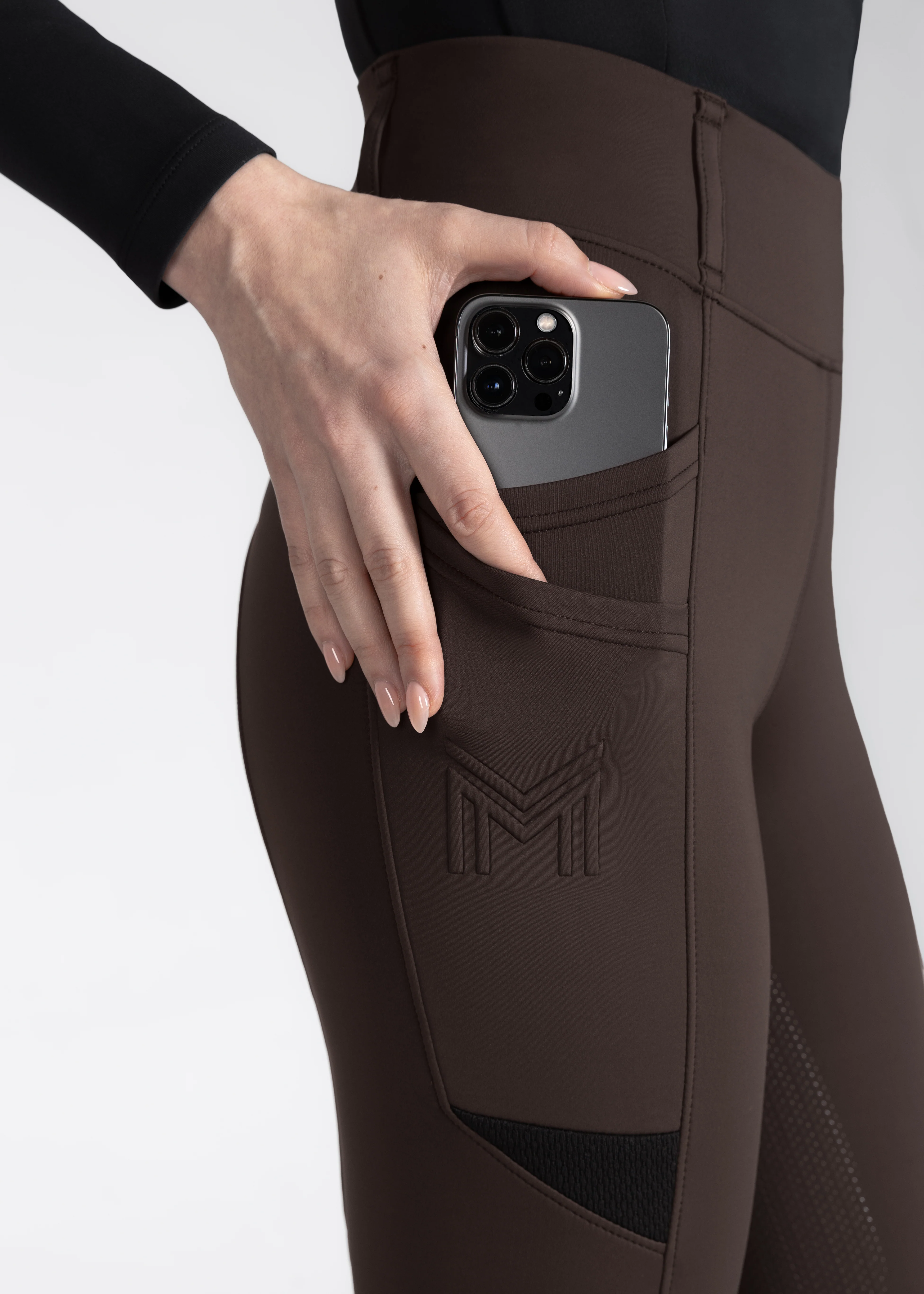 Tech Riding Leggings (Chocolate) - Image 7