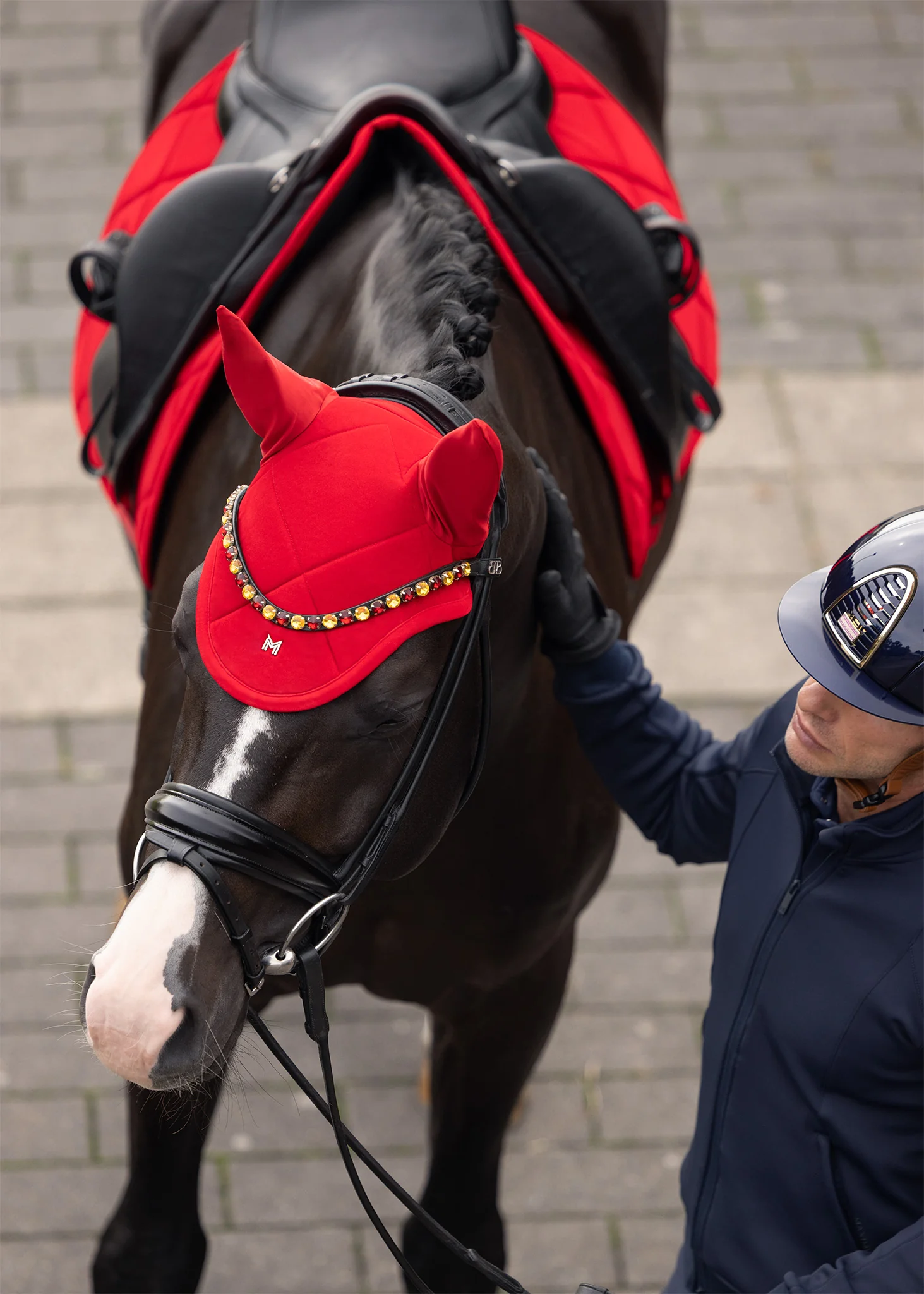 Velvet Ear Bonnet (Crimson) - Image 4