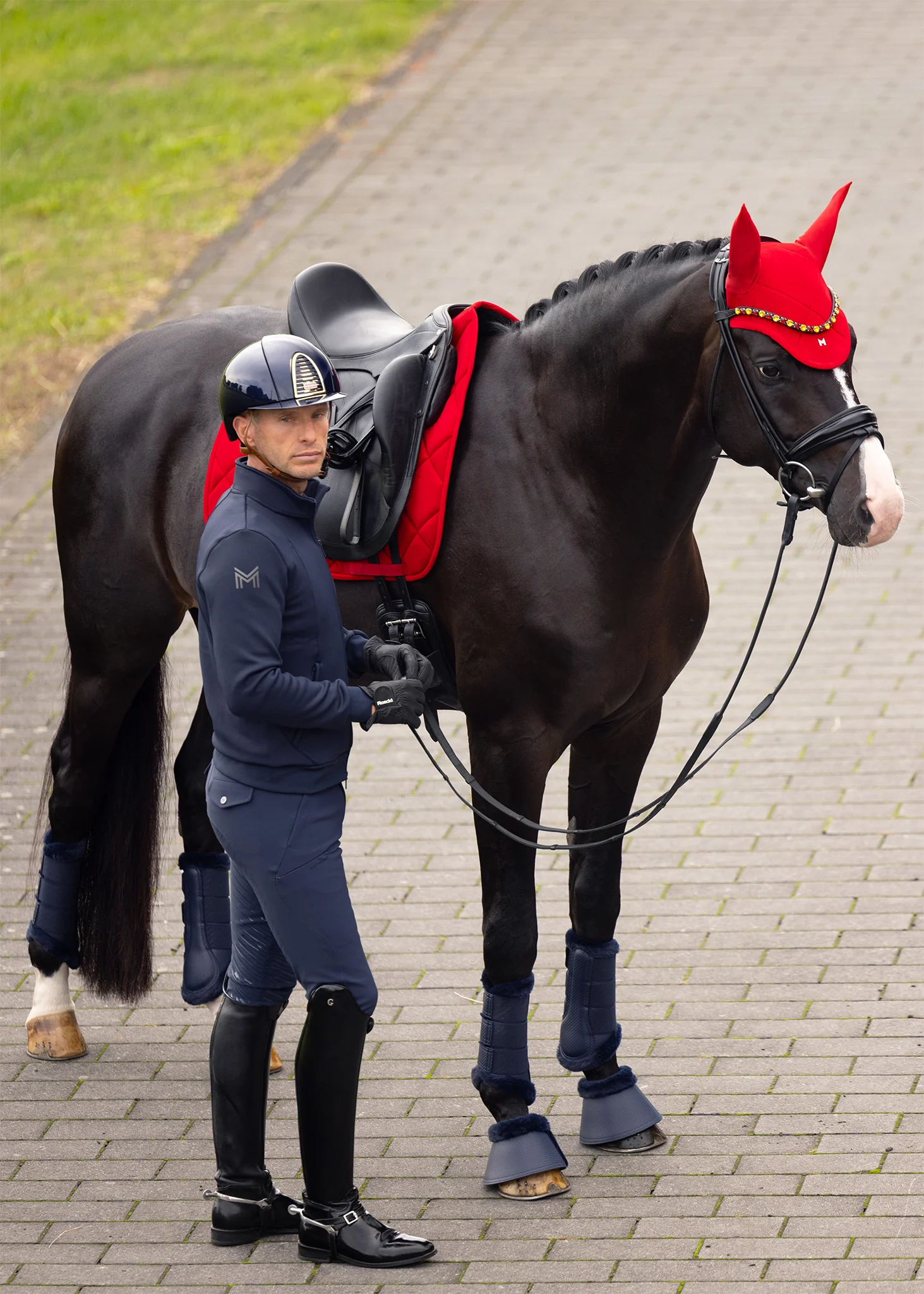 Velvet Ear Bonnet (Crimson) - Image 5