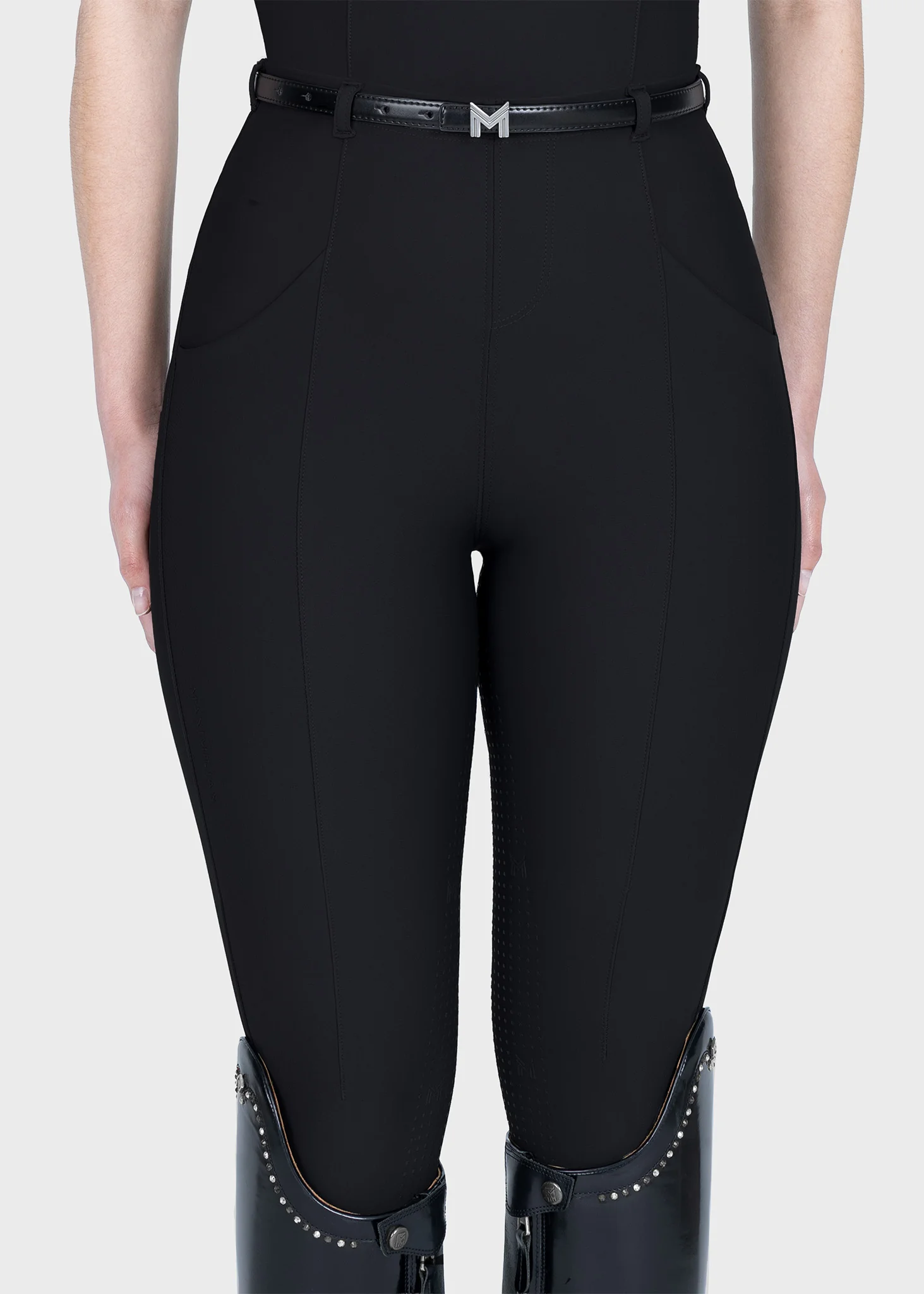 Velya Riding Leggings + Belt (Black)