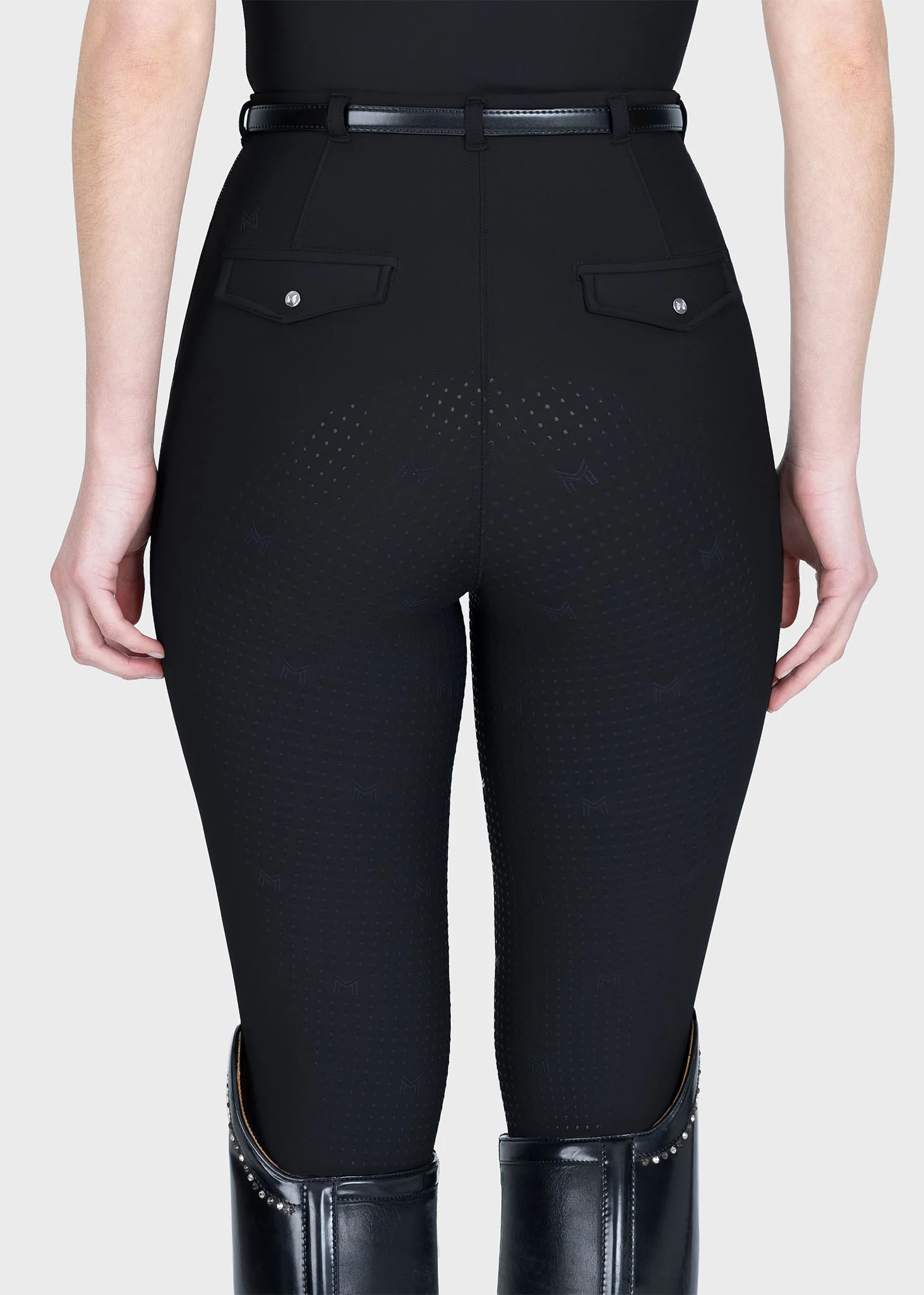 Velya Riding Leggings + Belt (Black) - Image 4