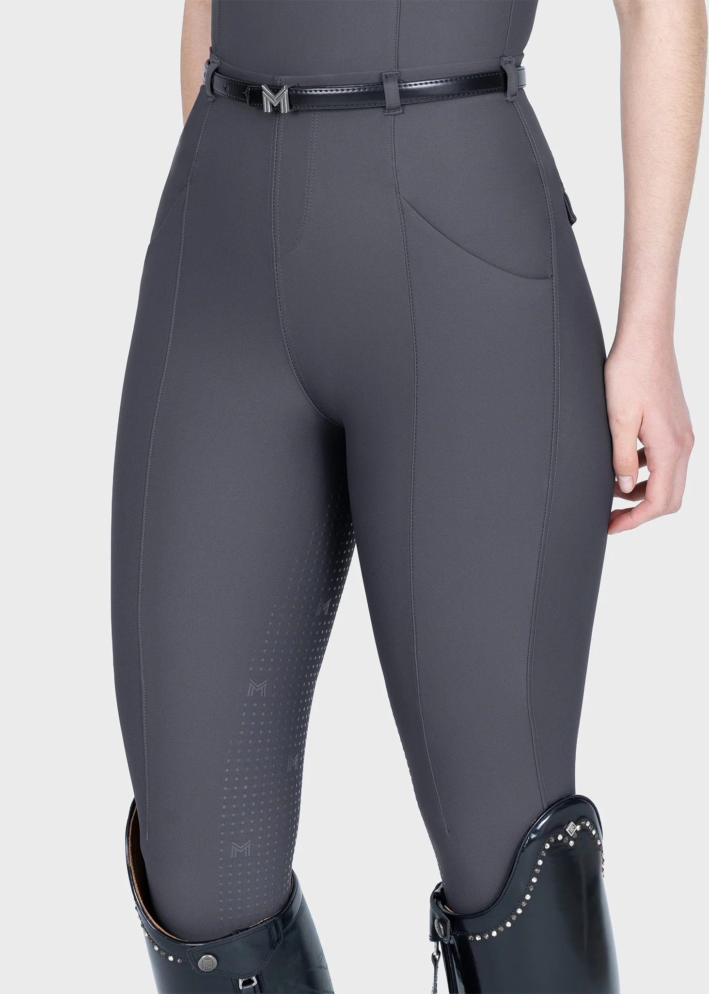 Velya Riding Leggings + Belt (Graphite) - Image 2
