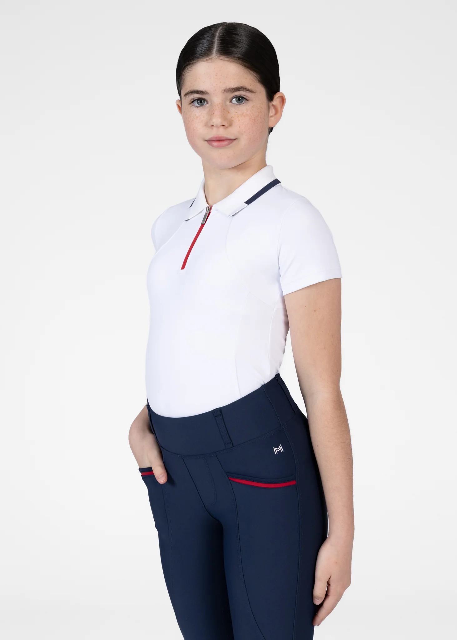 YR Concept Short Sleeve Polo Shirt (White) - Image 2