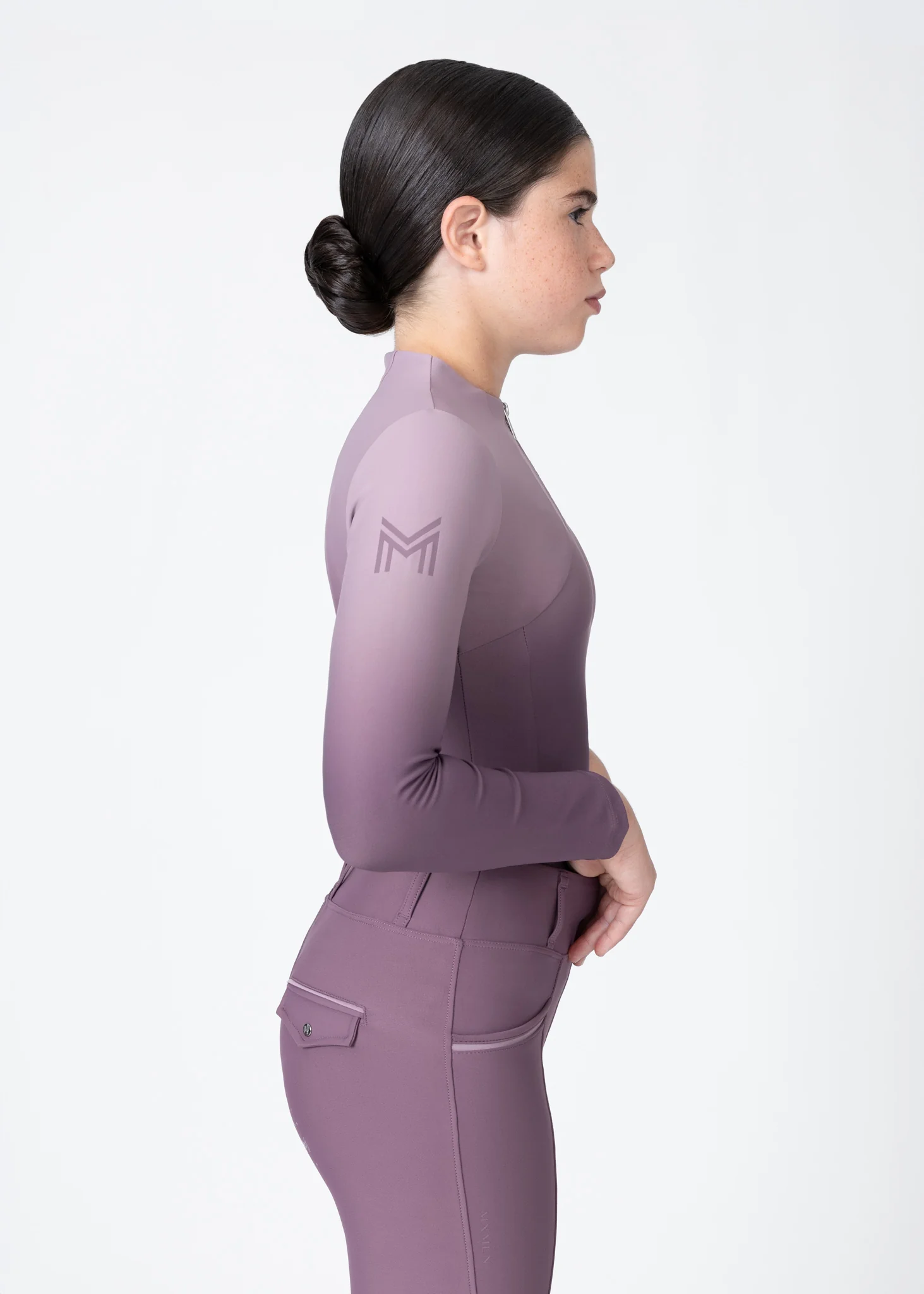 YR Ombré Long Sleeve Base Layer (Plum) - Image 4