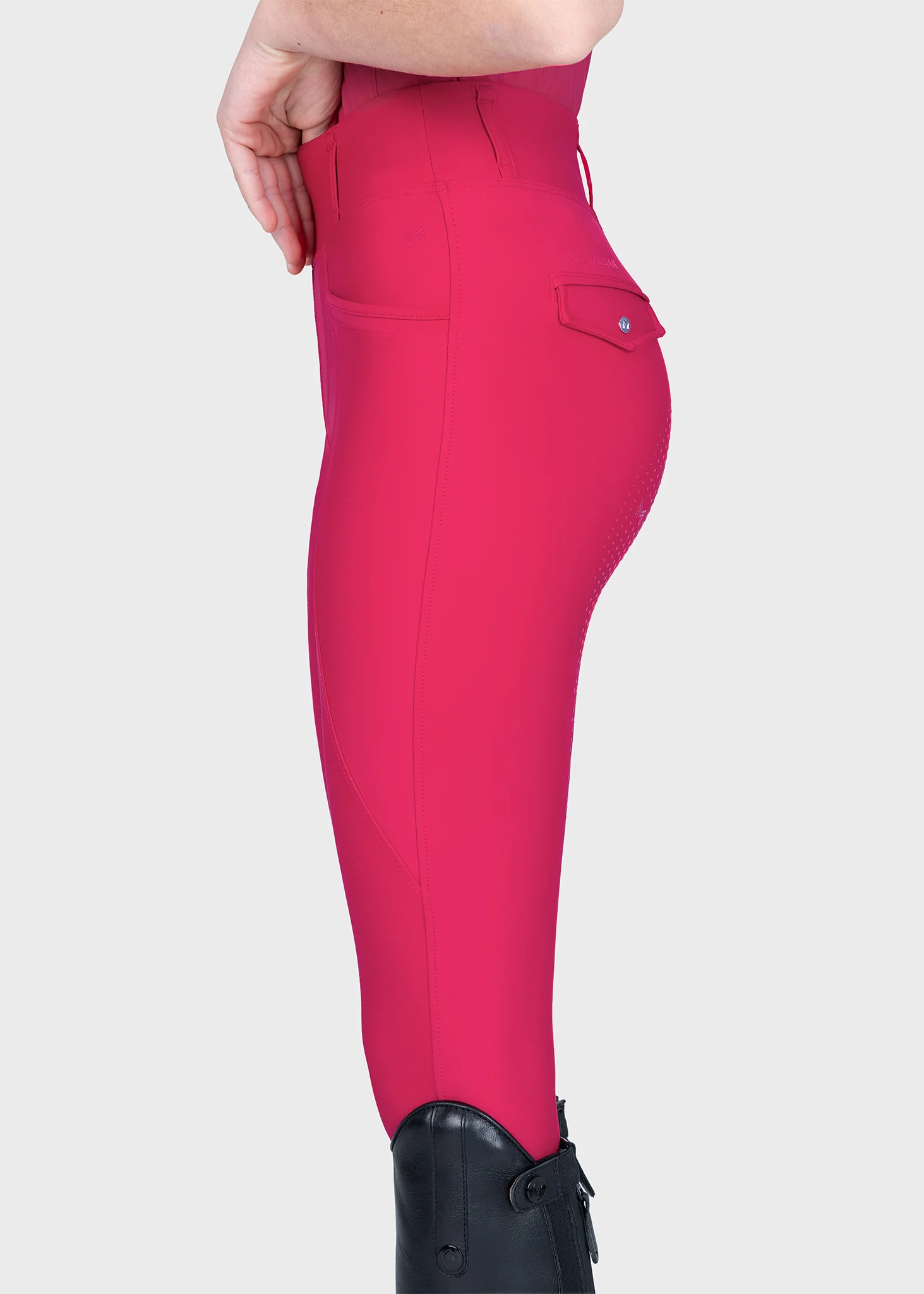 YR Pro Riding Leggings (Cranberry) - Image 3