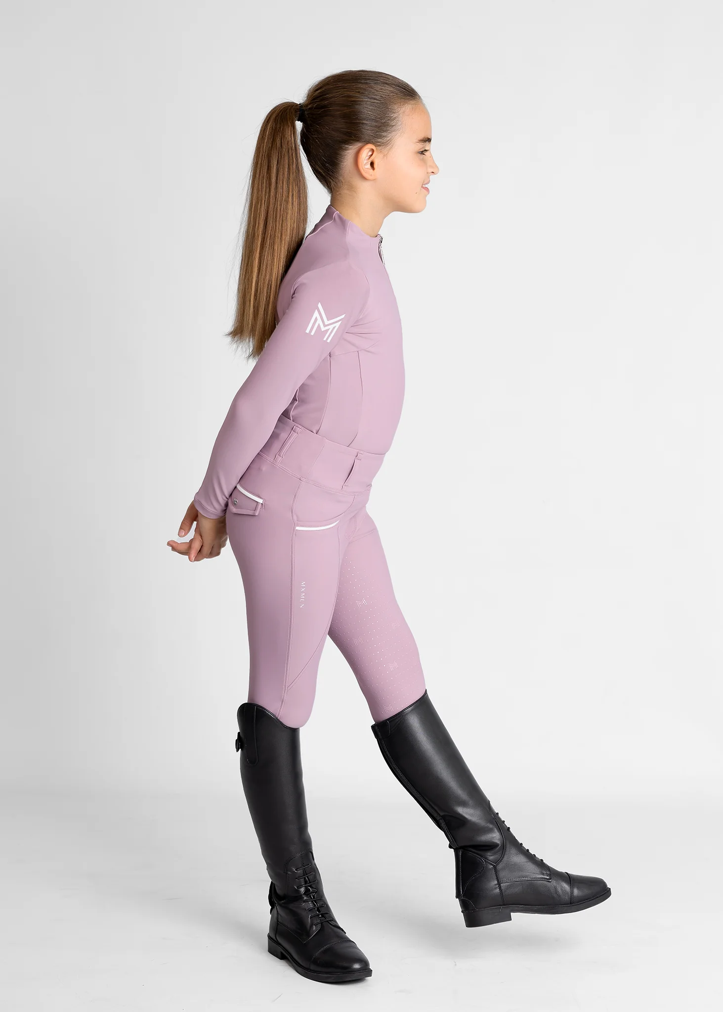 YR Pro Riding Leggings (Mauve) - Image 7