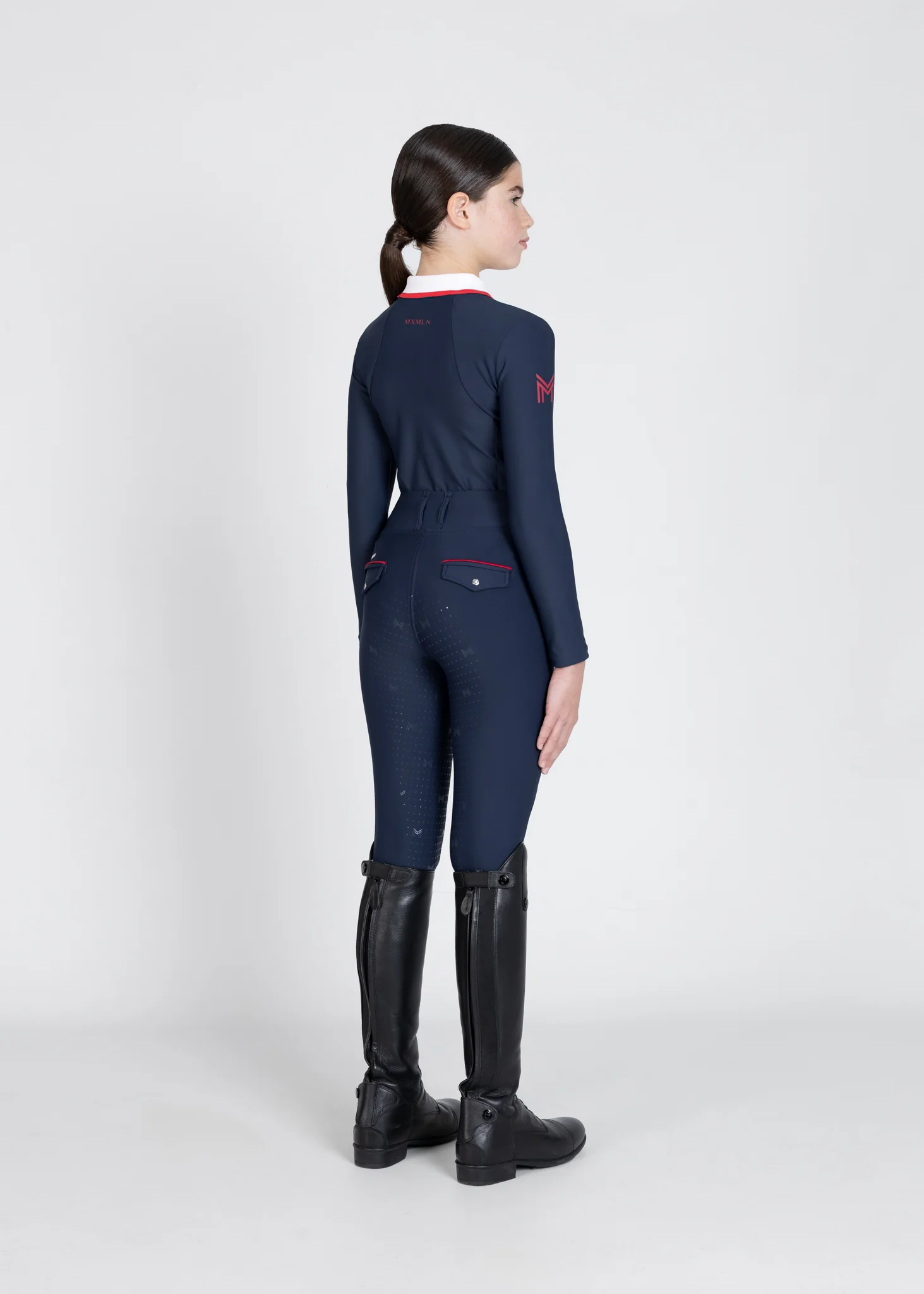 YR Pro Riding Leggings (Navy/Red) - Image 10