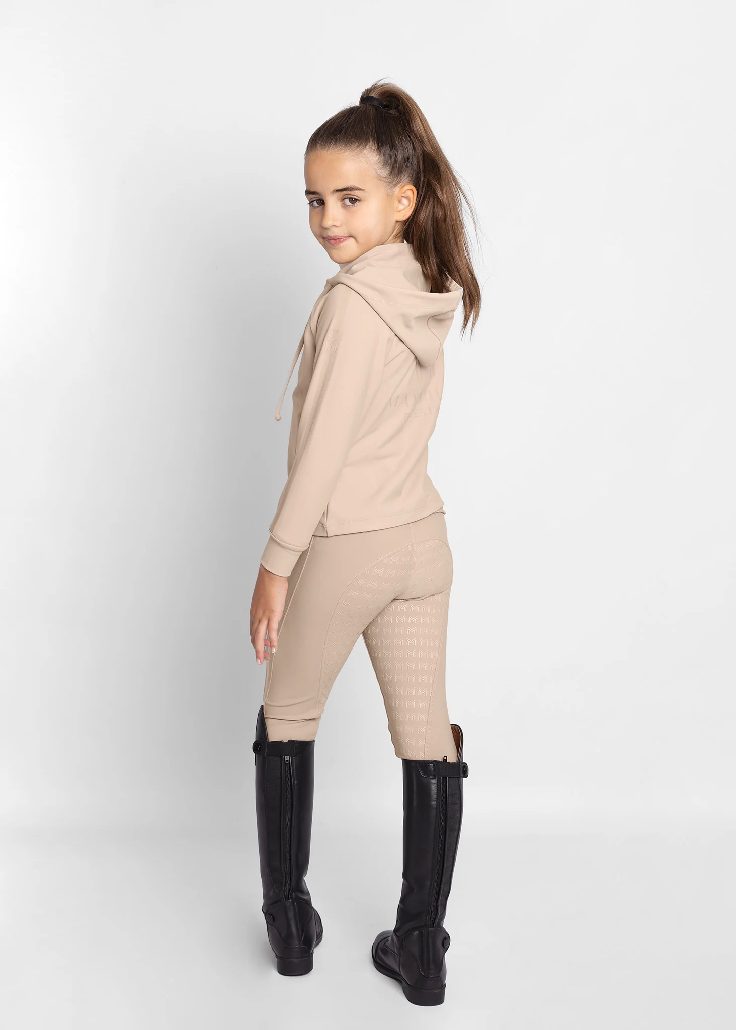 YR Reflection Zip Hoodie (Beige) - Image 4